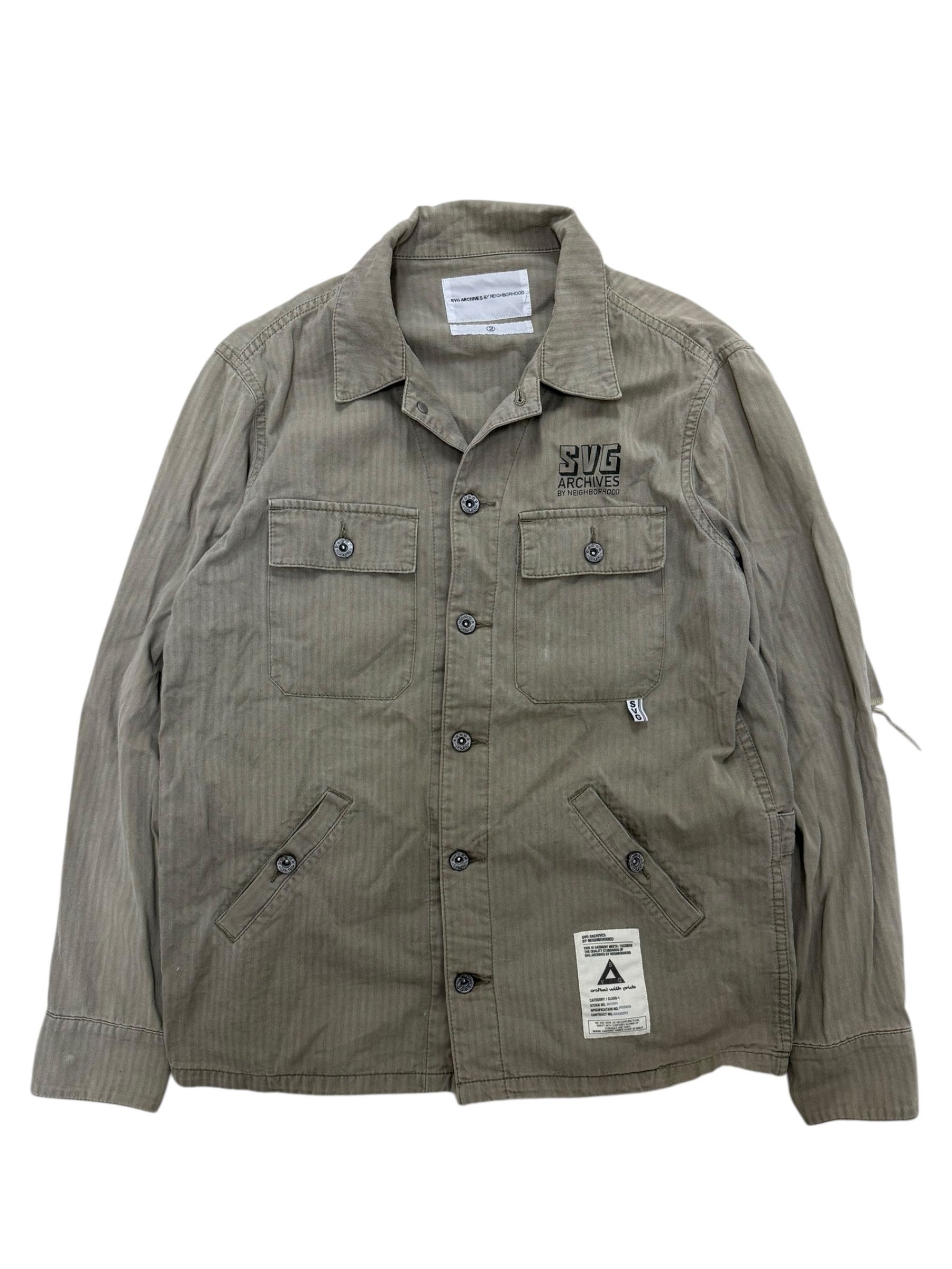 Neighborhood SVG Archives By Neighborhood Olive Button Up Shirt Size US M / EU 48-50 / 2 - 1 Thumbnail