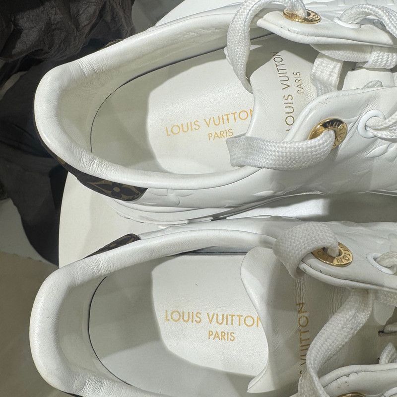 Louis Vuitton Louis Vuitton White Leather Low-Top Sneakers - Size US 8 / IT 38 - 9 Thumbnail