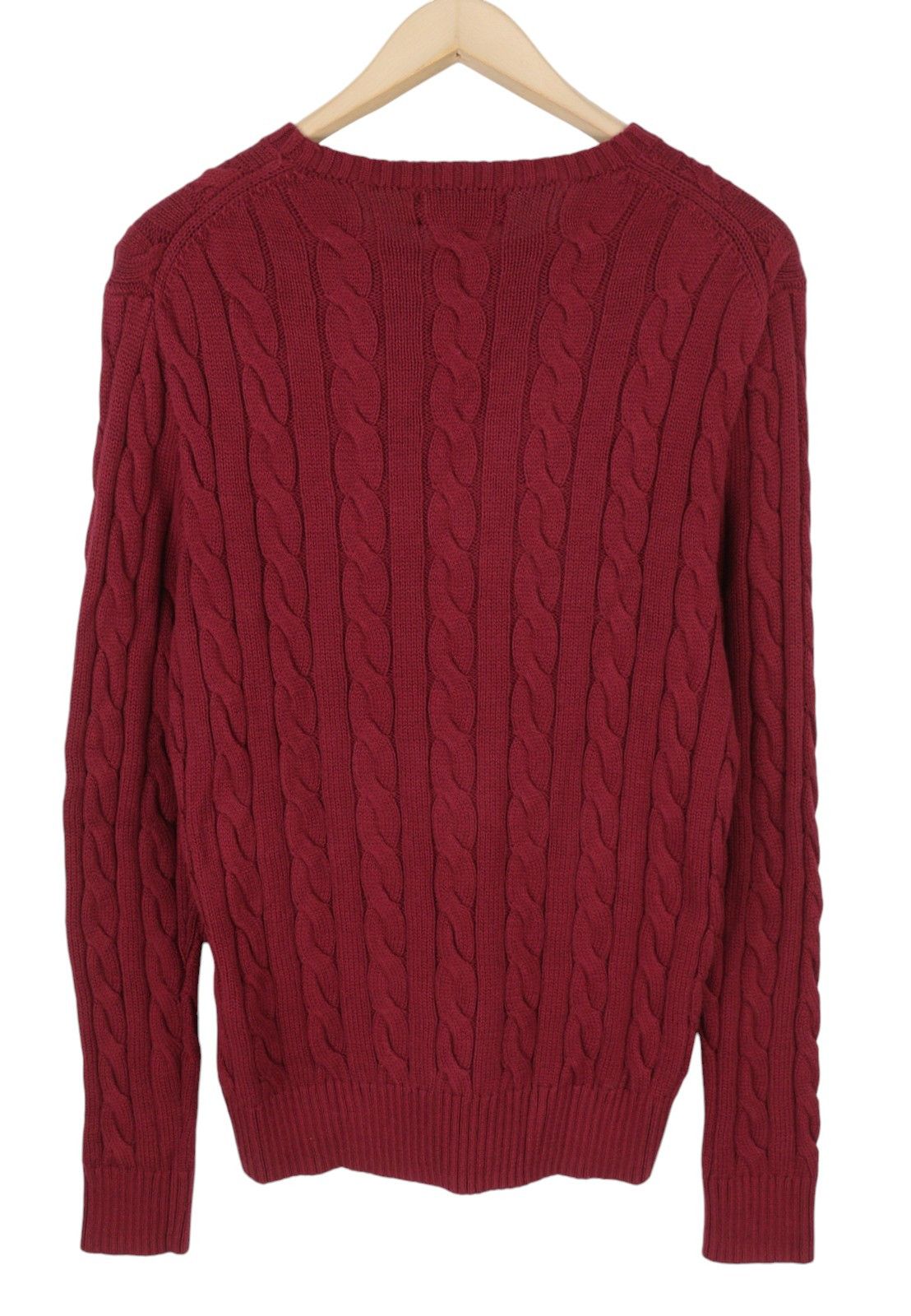 Ralph Lauren RED S Burgundy Cable Knit Pullover Jumper 86918 Size US S / EU 44-46 / 1 - 4 Thumbnail