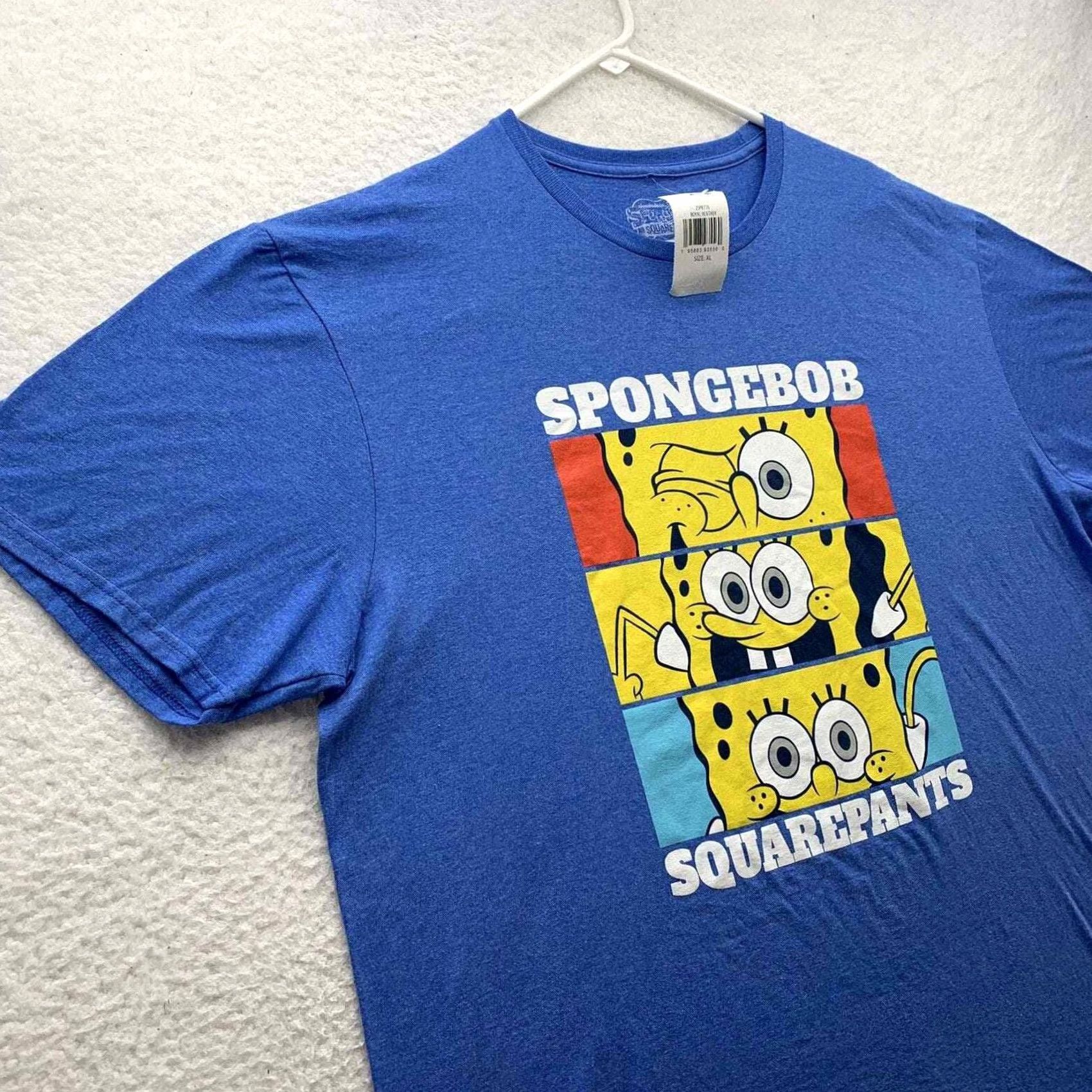 Nickelodeon SpongeBob SquarePants T-Shirt Adults XL XLarge Blue Nickelodeon Cartoons Graphic Size US XL / EU 56 / 4 - 2 Thumbnail