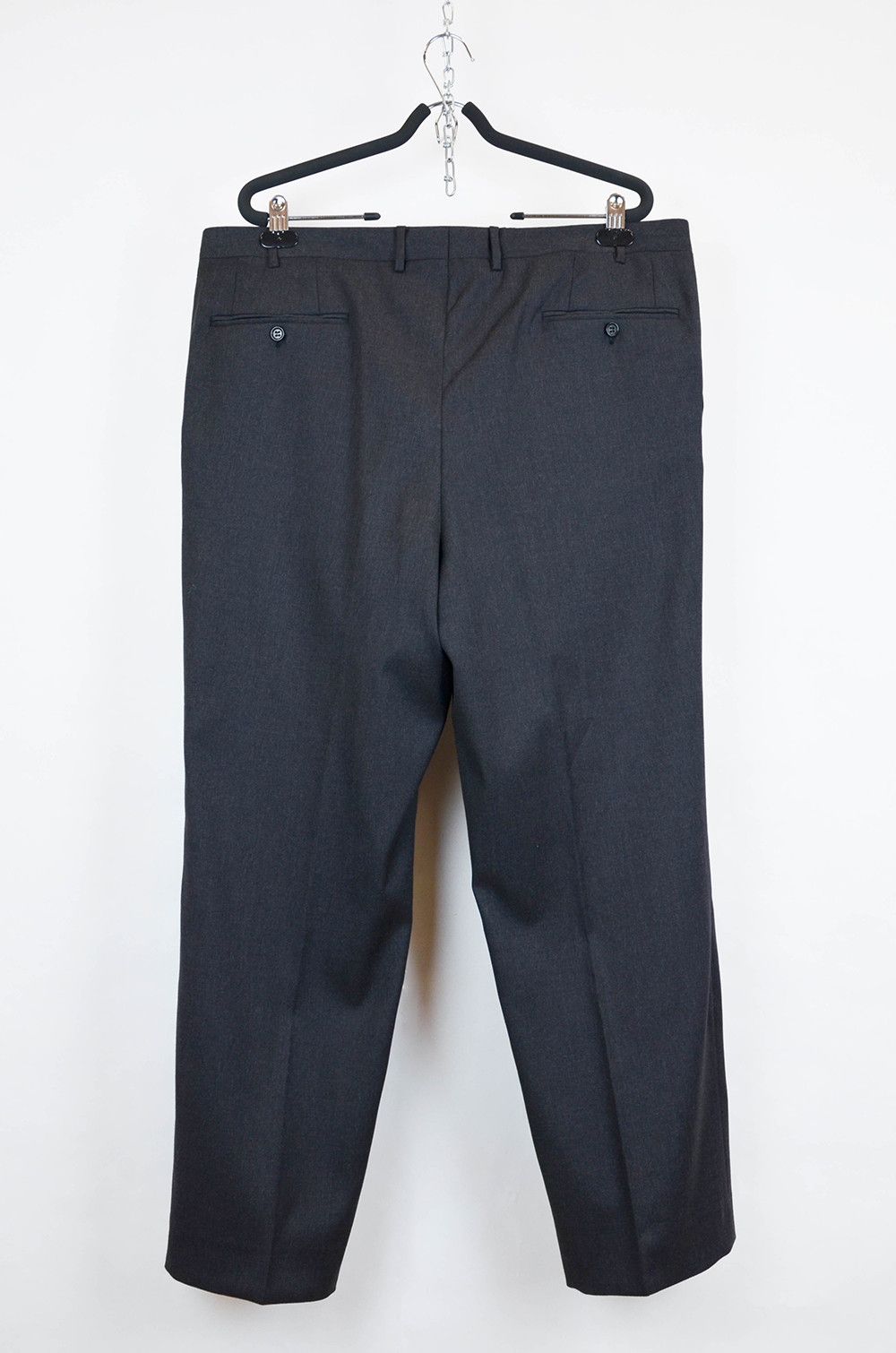 Corneliani Canali Classic Wool Trousers – Charcoal Gray – Size 56R Size 46R - 2 Thumbnail