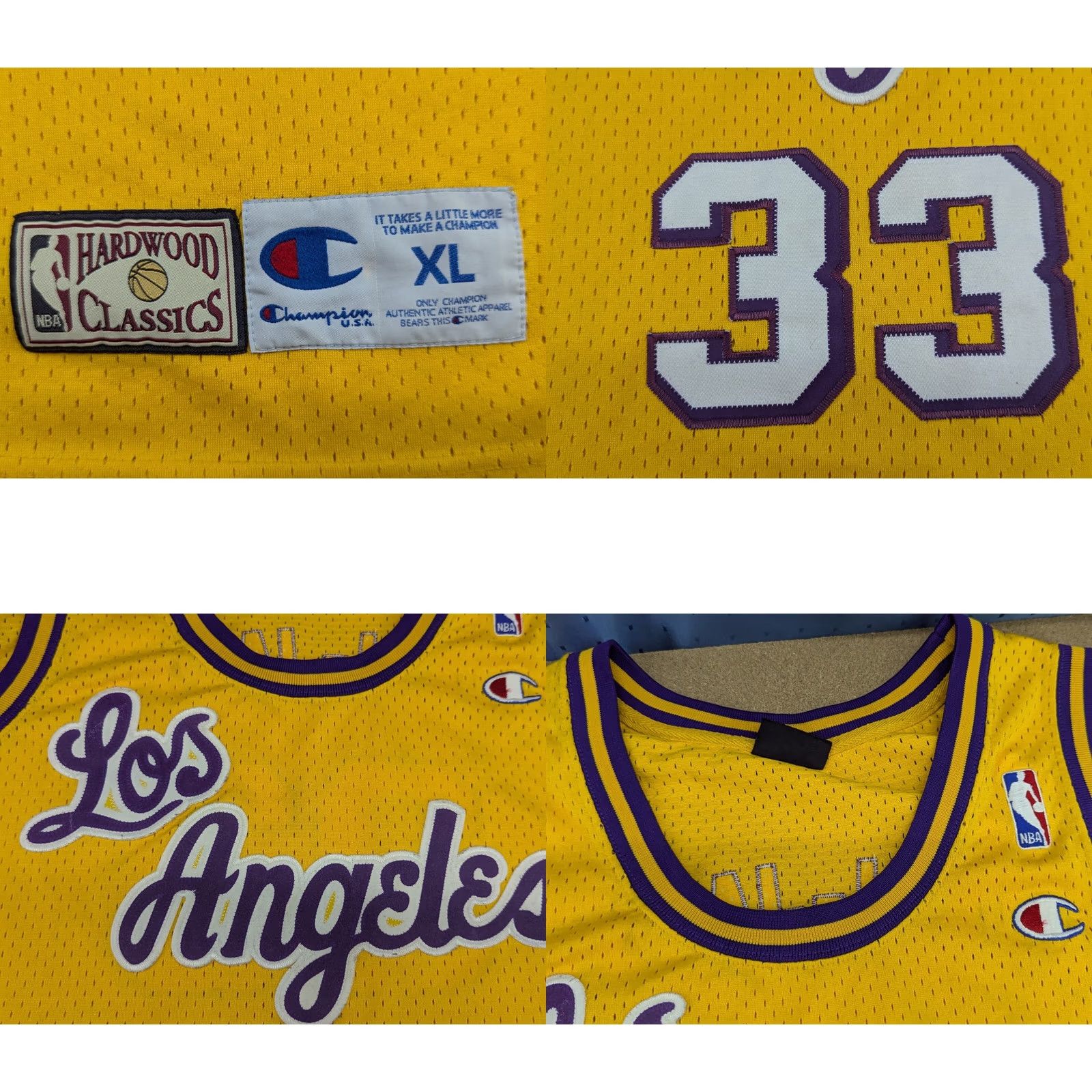 Champion VINTAGE Champion NBA KAREEM ABDUL-JABBAR HWC Basketball Jersey Los Angeles Lakers XL Shirt Men Yellow Size US XL / EU 56 / 4 - 9 Thumbnail