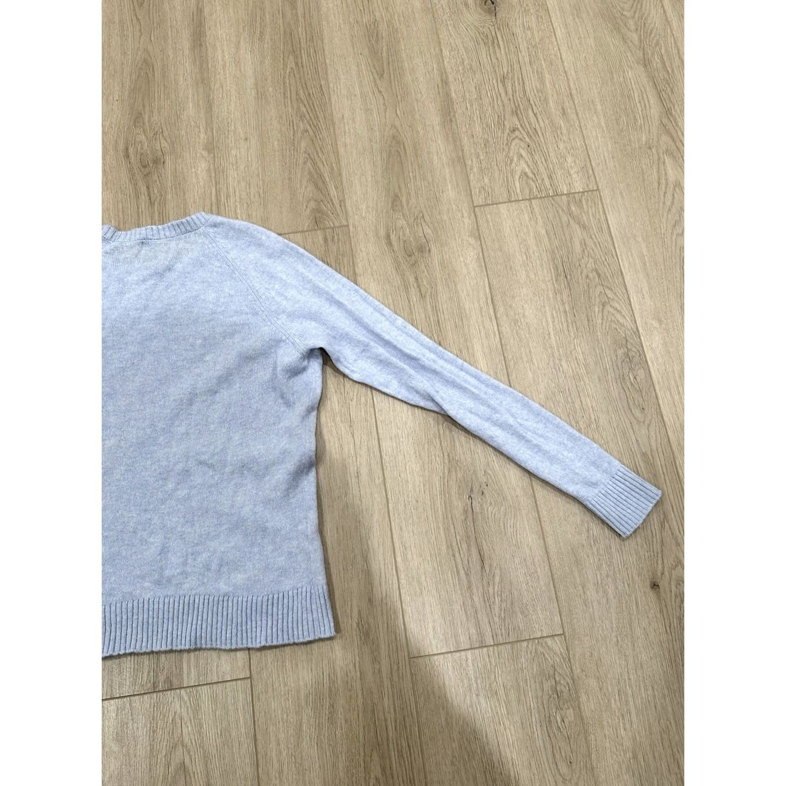 Vintage Jumper 1234 Blue Cashmere Sweater Sz 2 Ladies Pullover Knit Crew Neck Raglan Long Sleeve Size XS / US 0-2 / IT 36-38 - 7 Thumbnail