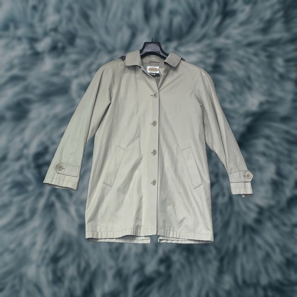 Talbots Talbots Tan Button Front Cotton Blend Hood Trench Coat Women's Size S Size S / US 4 / IT 40 - 1 Thumbnail