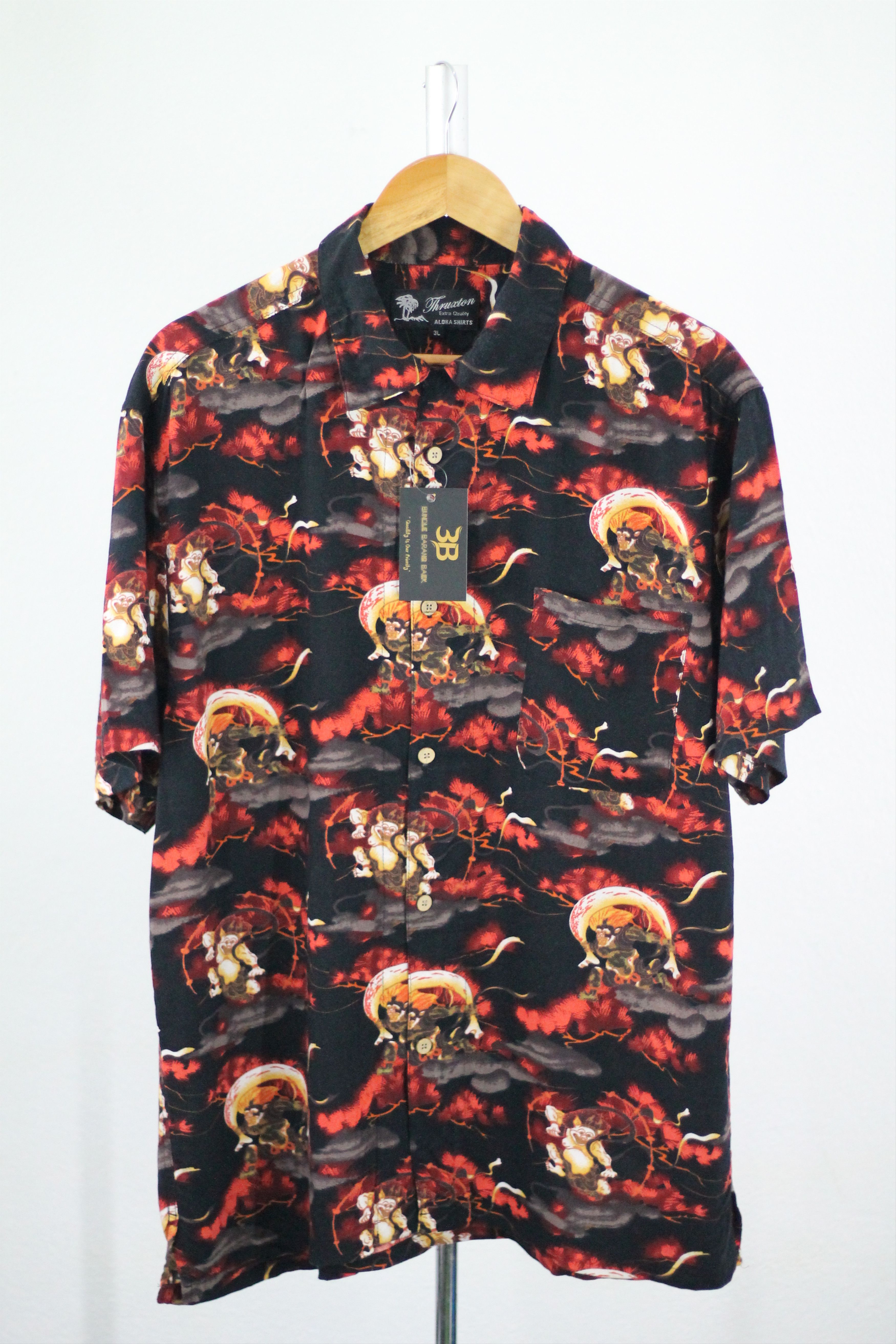 Japanese Brand RARE! FUJIN X RAIJIN God Japanese Traditional Hawaiian Shirt Size US L / EU 52-54 / 3 - 1 Thumbnail