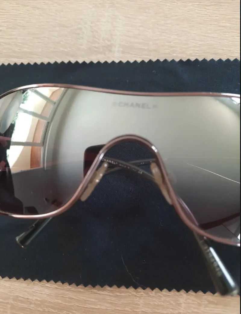 Chanel × Vintage CHANEL Sunglasses Mask Visor Rimless Ski Shield 4033 Size ONE SIZE - 4 Thumbnail