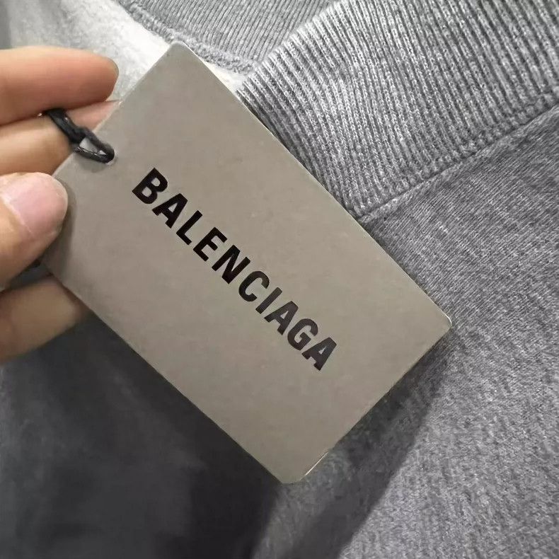 Balenciaga Balenciaga Grey Embroidered Double B Sweatshirt Size US S / EU 44-46 / 1 - 7 Thumbnail