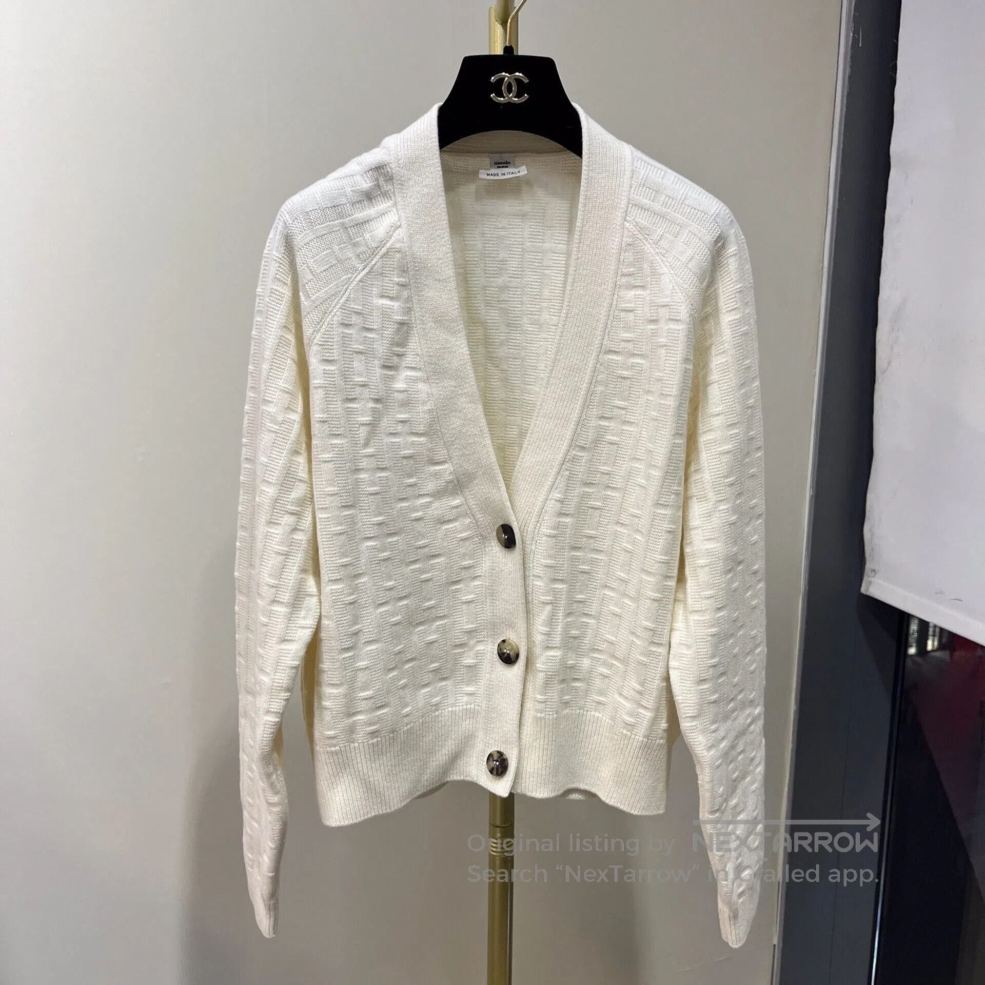 Hermes Hermes 23SS White Knit Cardigan Size36. Size US S / EU 44-46 / 1 - 1 Thumbnail