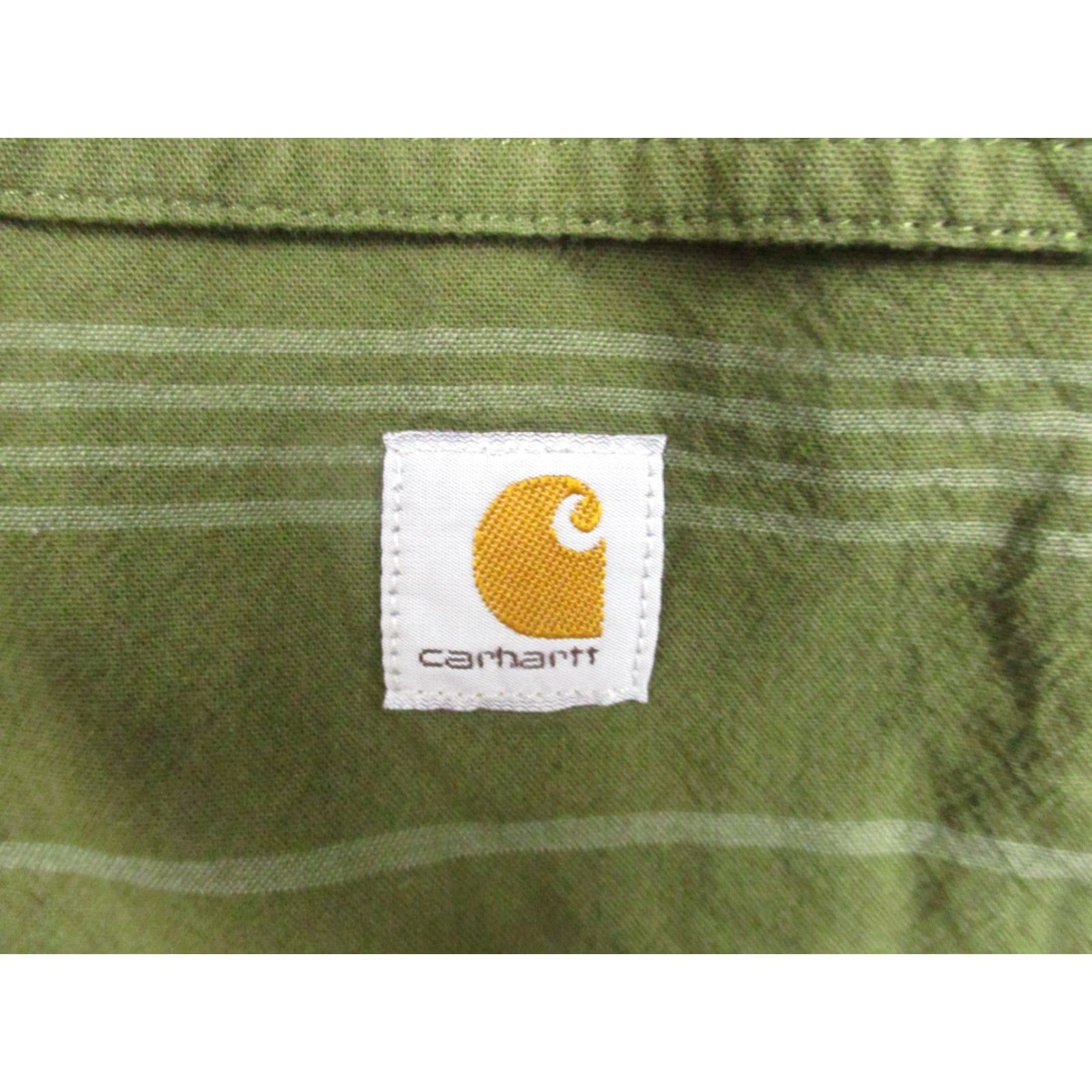 Carhartt VINTAGE Carhartt Loose Fit Shirt XL Green Stripe TW4447-M Size US XL / EU 56 / 4 - 2 Thumbnail