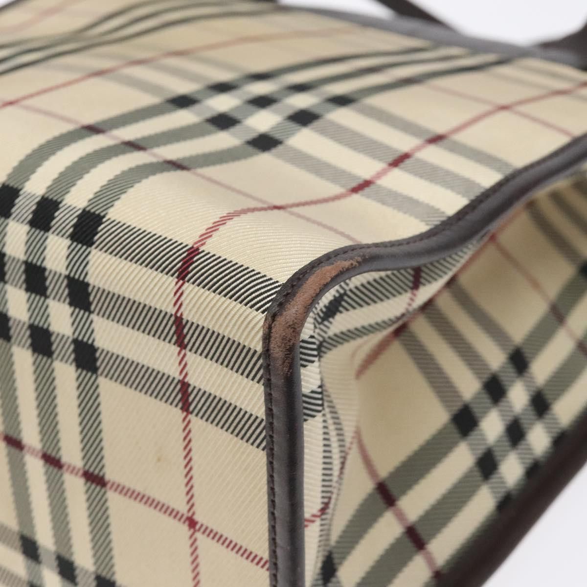 Burberry Burberry Nova Check Hand Bag Nylon Leather Beige Silver Size ONE SIZE - 9 Thumbnail