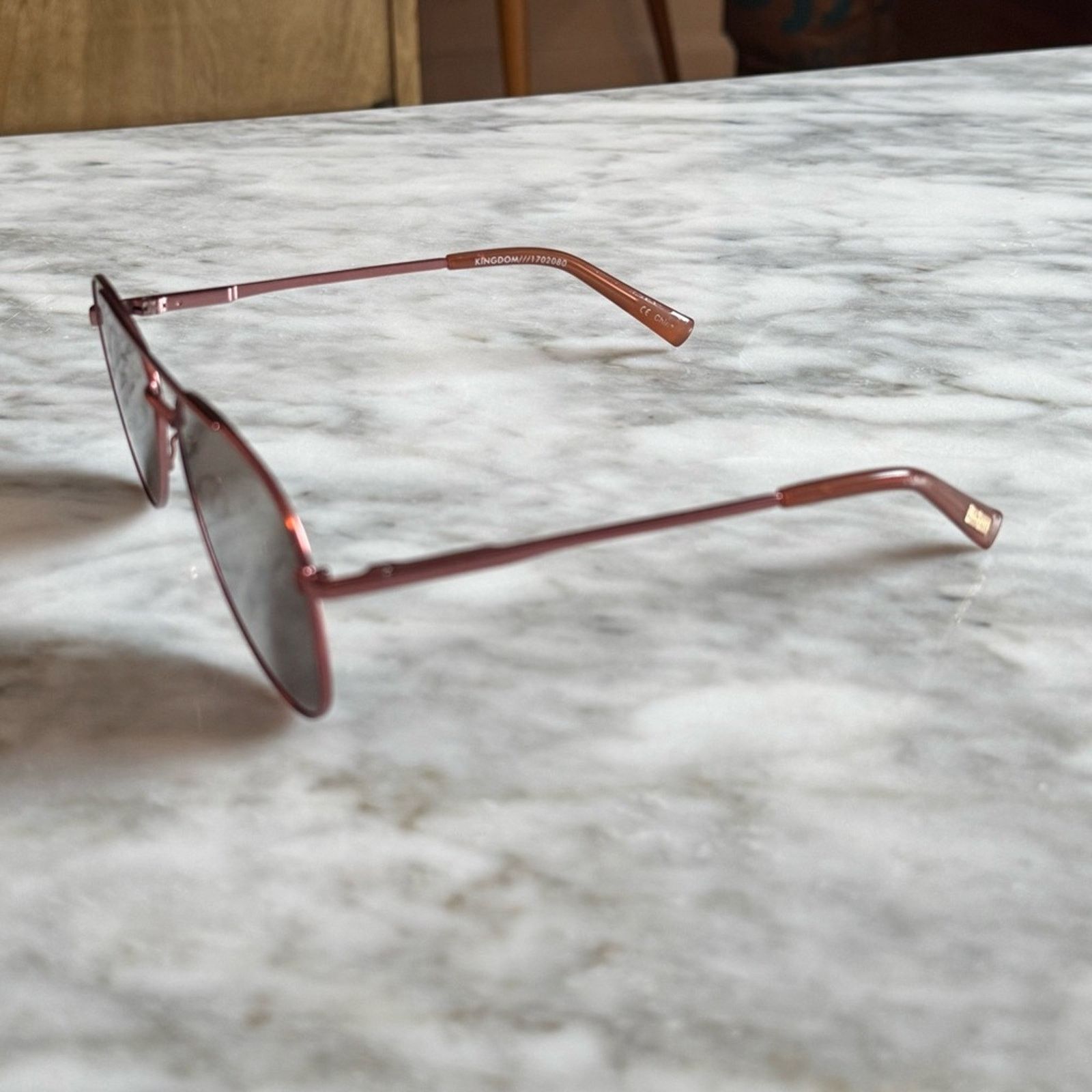 Le Specs Le Specs Kingdom Aviator Sunglasses Matte Rose Pink Lens Size ONE SIZE - 2 Thumbnail
