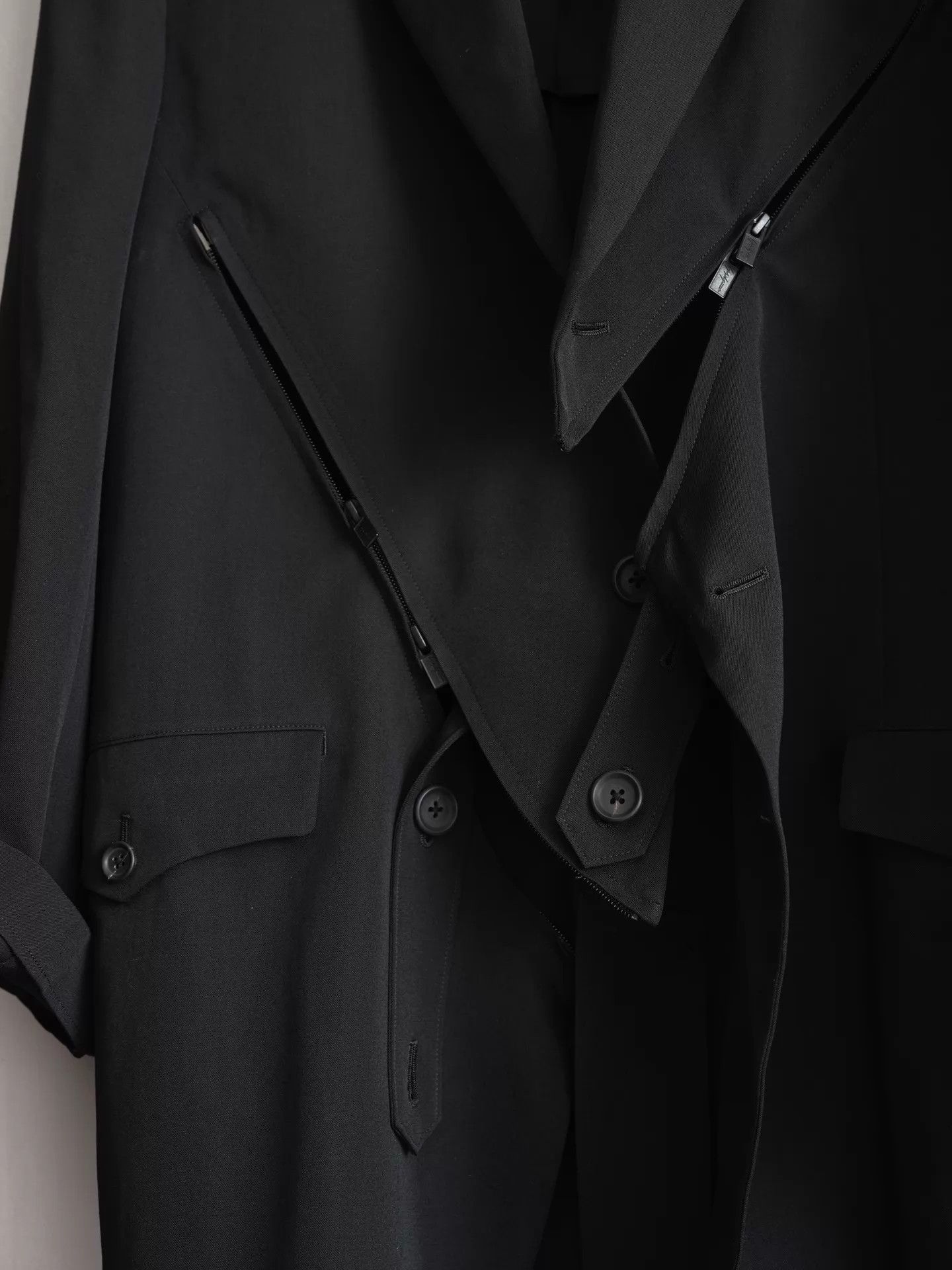 Yohji Yamamoto Yohji Yamamoto 25SS Zip Deconstructed Jacket Size US L / EU 52-54 / 3 - 6 Thumbnail