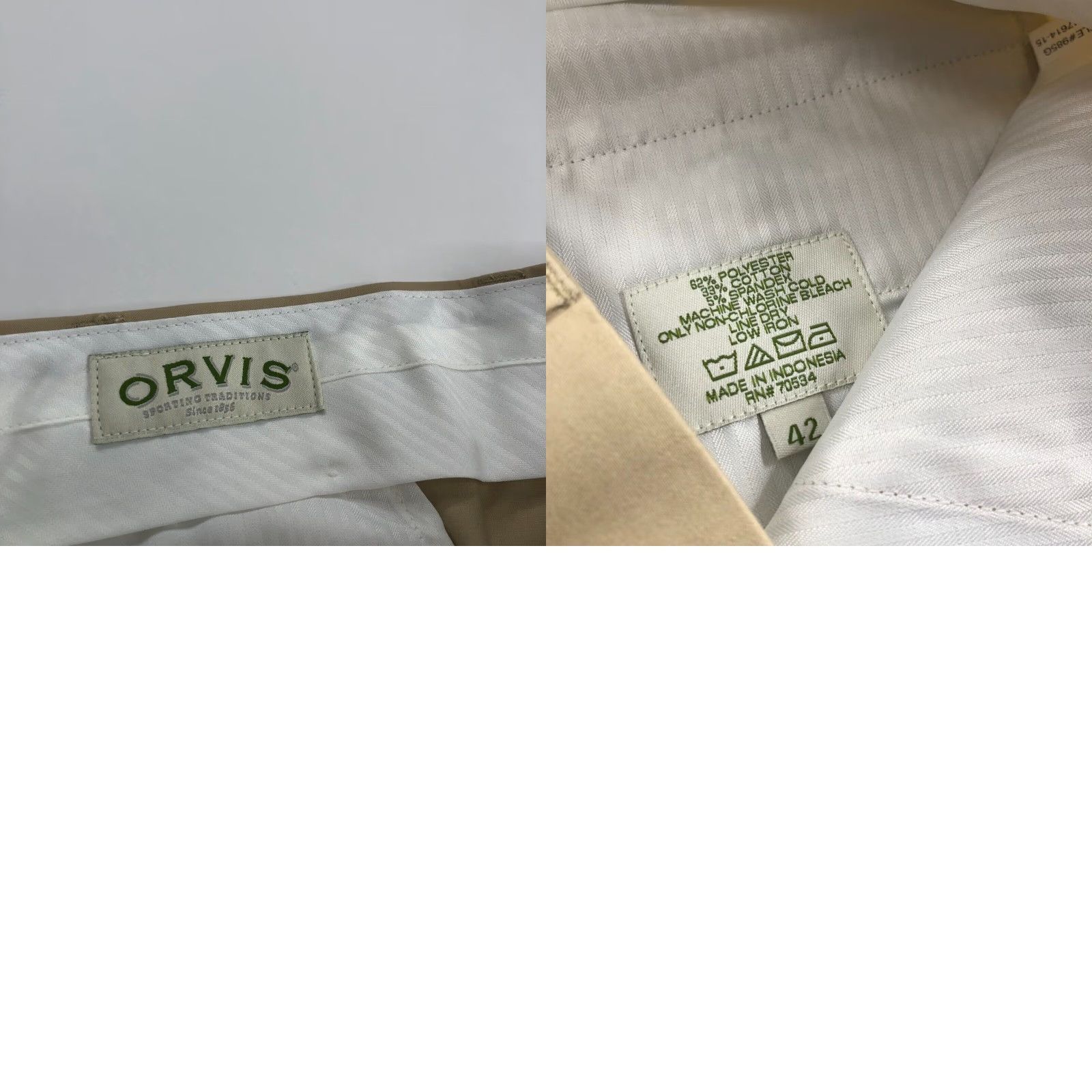 Orvis Orvis Chino Dress Comfort Blend Cuff Pleat Pants Beige 42 30L NWT Regular Men Bags? (Please ignore) Size US 42 / EU 58 - 8 Thumbnail