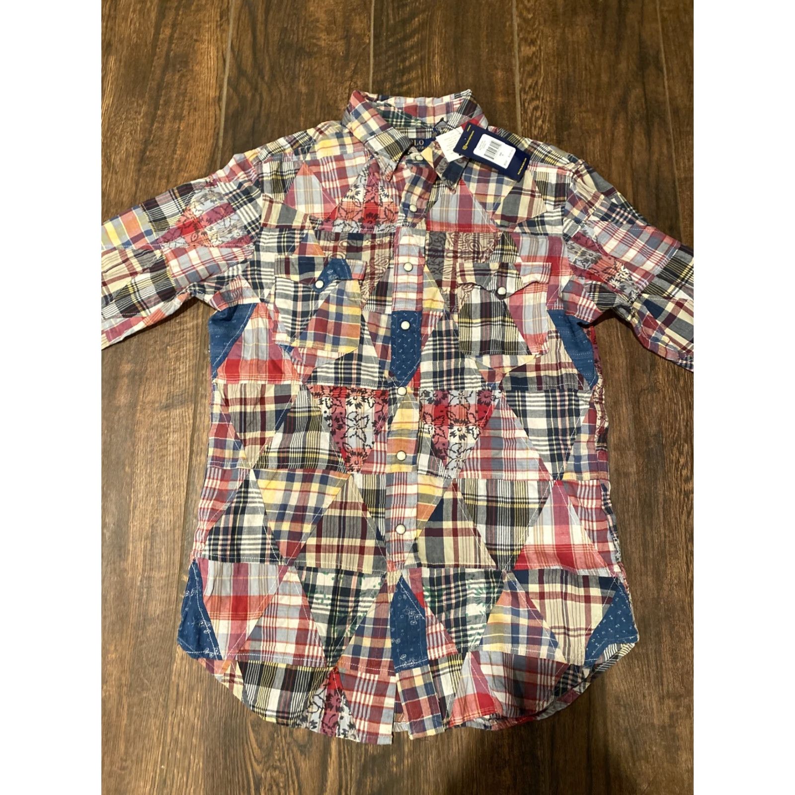 Polo Ralph Lauren NWT Polo Ralph Lauren Shirt Men's Patchwork Pearl Snap Button-Up Western Collared Multicolor Size S Size US S / EU 44-46 / 1 - 4 Thumbnail