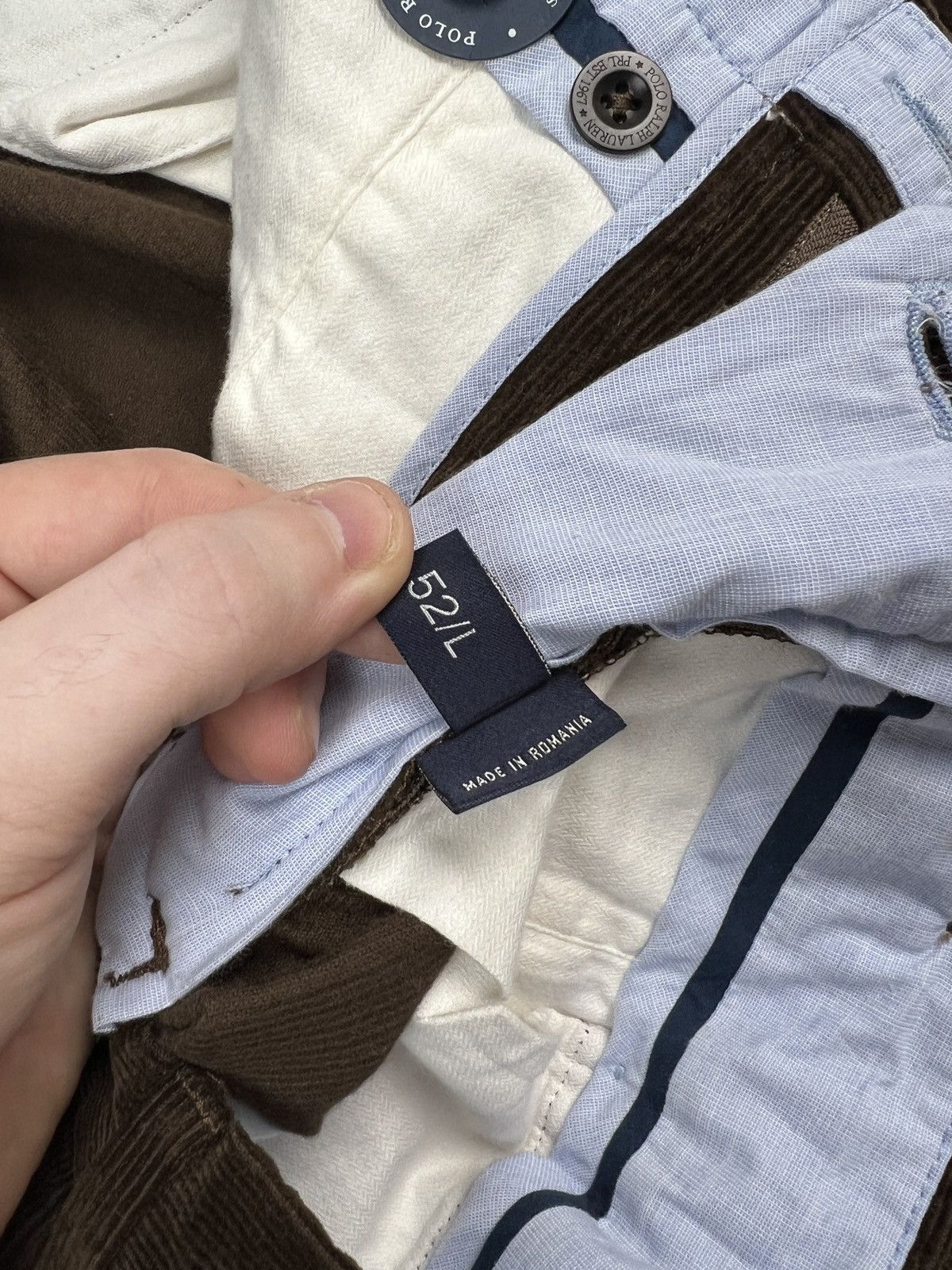 Polo Ralph Lauren NWOT Polo Ralph Lauren Brown Corduroy Trousers Pants (Y0603) Size US 36 / EU 52 - 10 Thumbnail