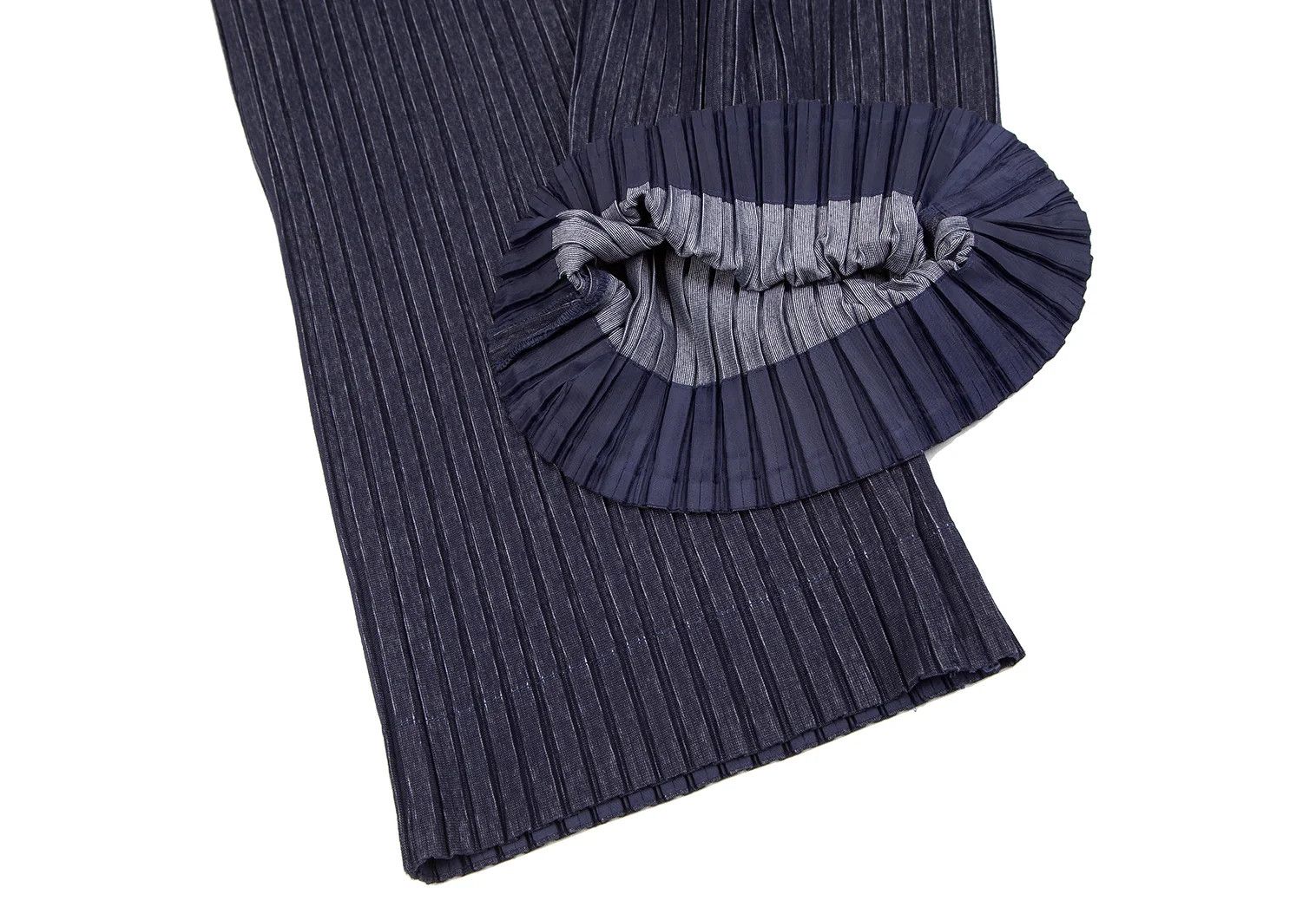 Issey Miyake Denim Print Pleated Suit Set in Indigo Color Size US XL / EU 56 / 4 - 15 Thumbnail