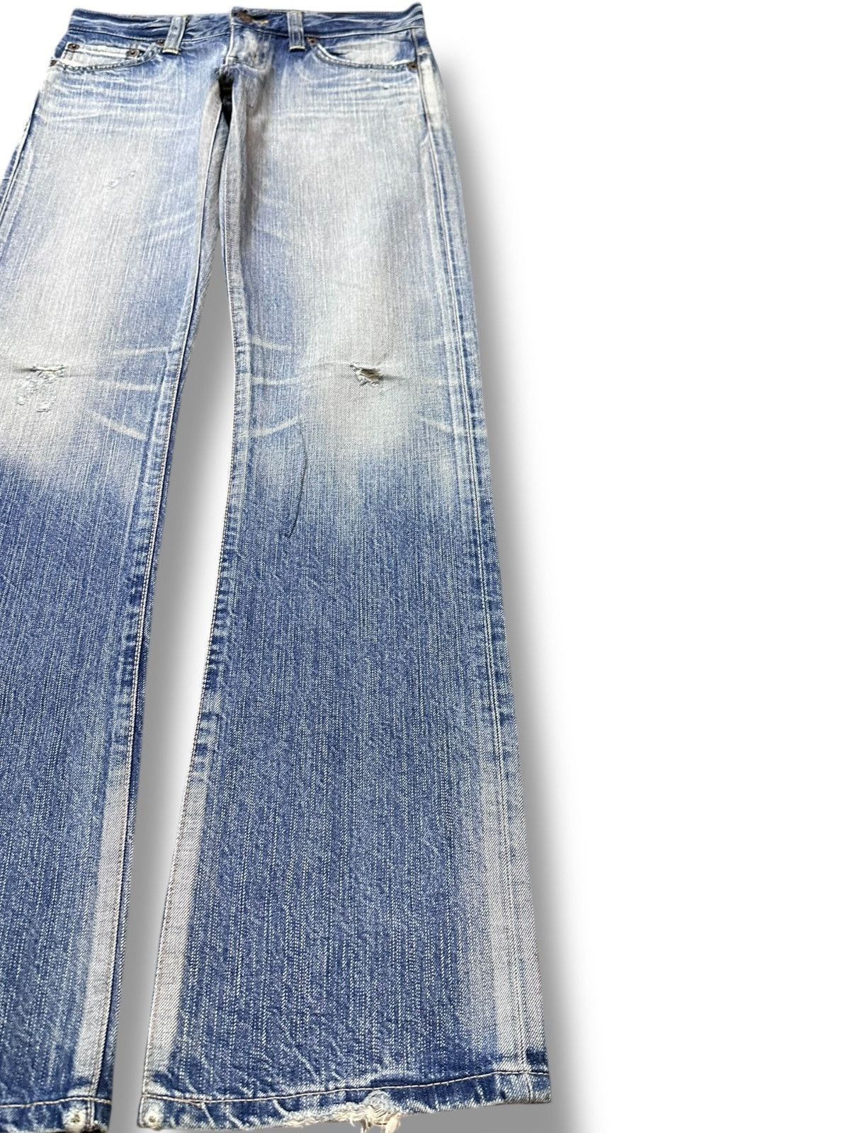 Edwin Vintage Edwin 503 Faded Wash Grunge Distressed Denim Size US 29 - 4 Thumbnail