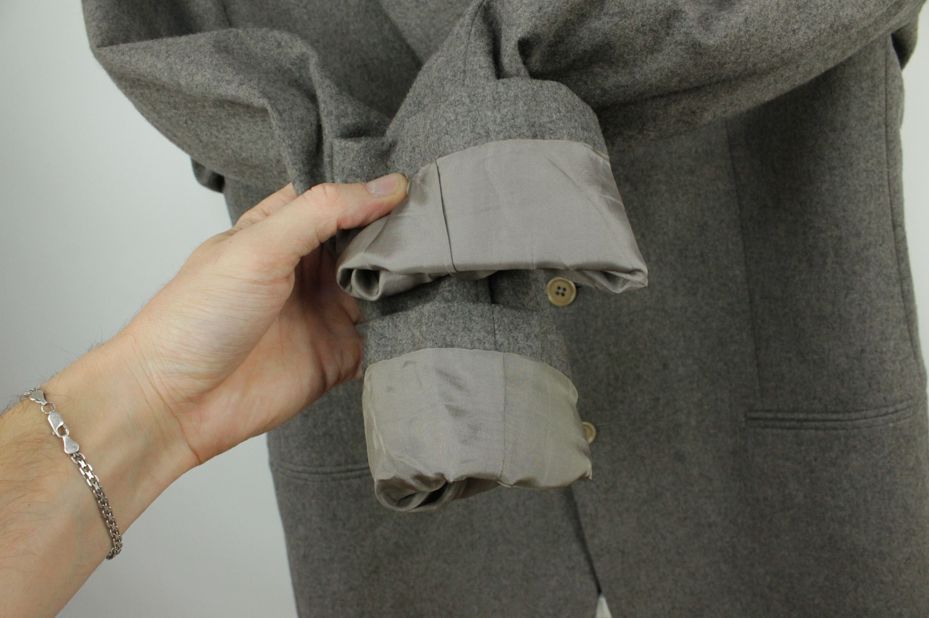 Armani Collezioni Armani Collezioni Gray Fleece Wool Sport Coat Blazer Jacket Size US M / EU 48-50 / 2 - 4 Thumbnail
