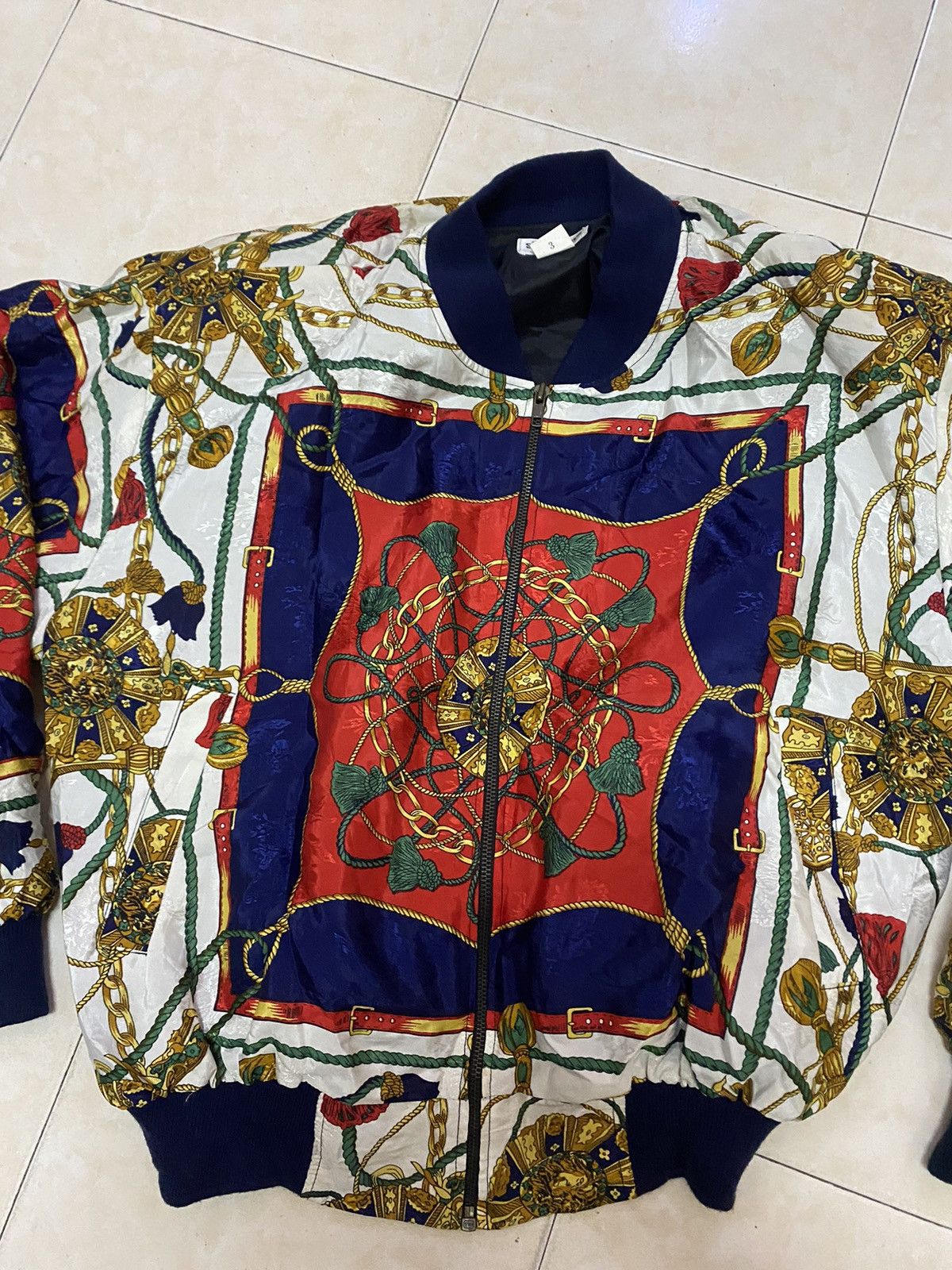 Vintage VINTAGE 80s SILKWORMS BOMBERS JACKETS CHAINS FULL PRINTS Size ONE SIZE - 3 Thumbnail
