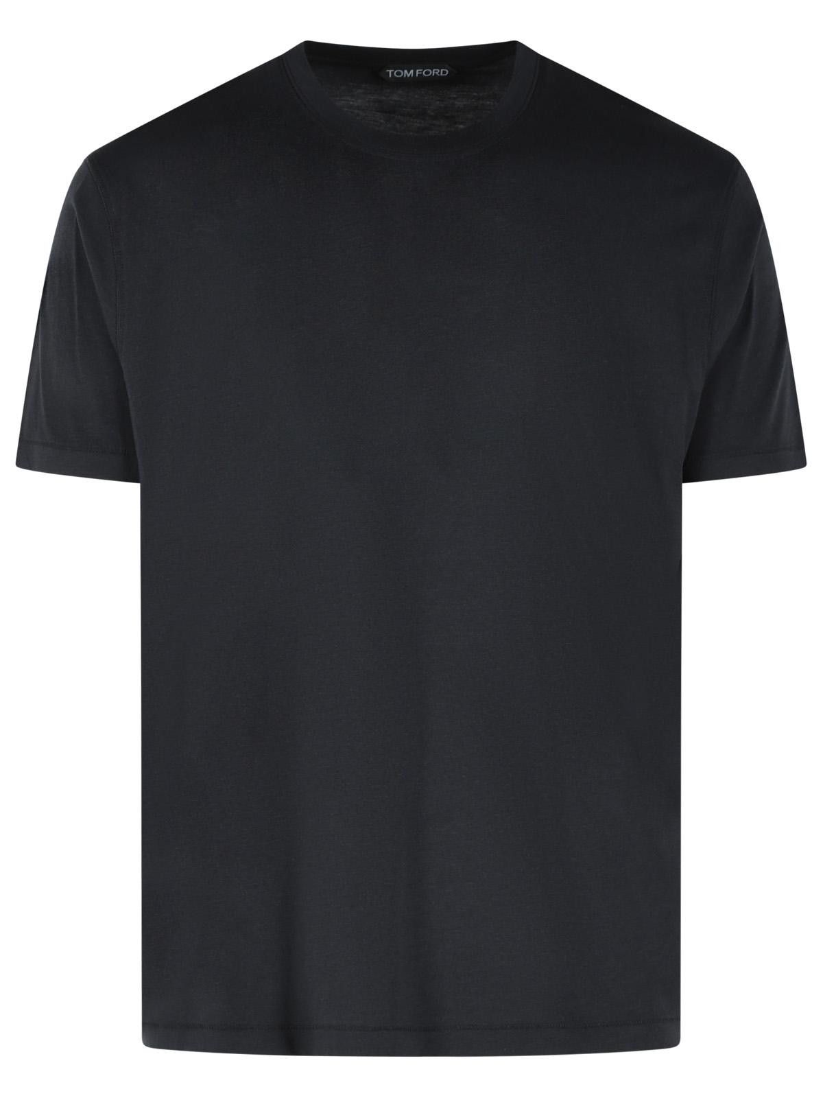 Tom Ford TOM FORD Black Cotton Blend T-Shirt Size US L / EU 52-54 / 3 - 1 Thumbnail