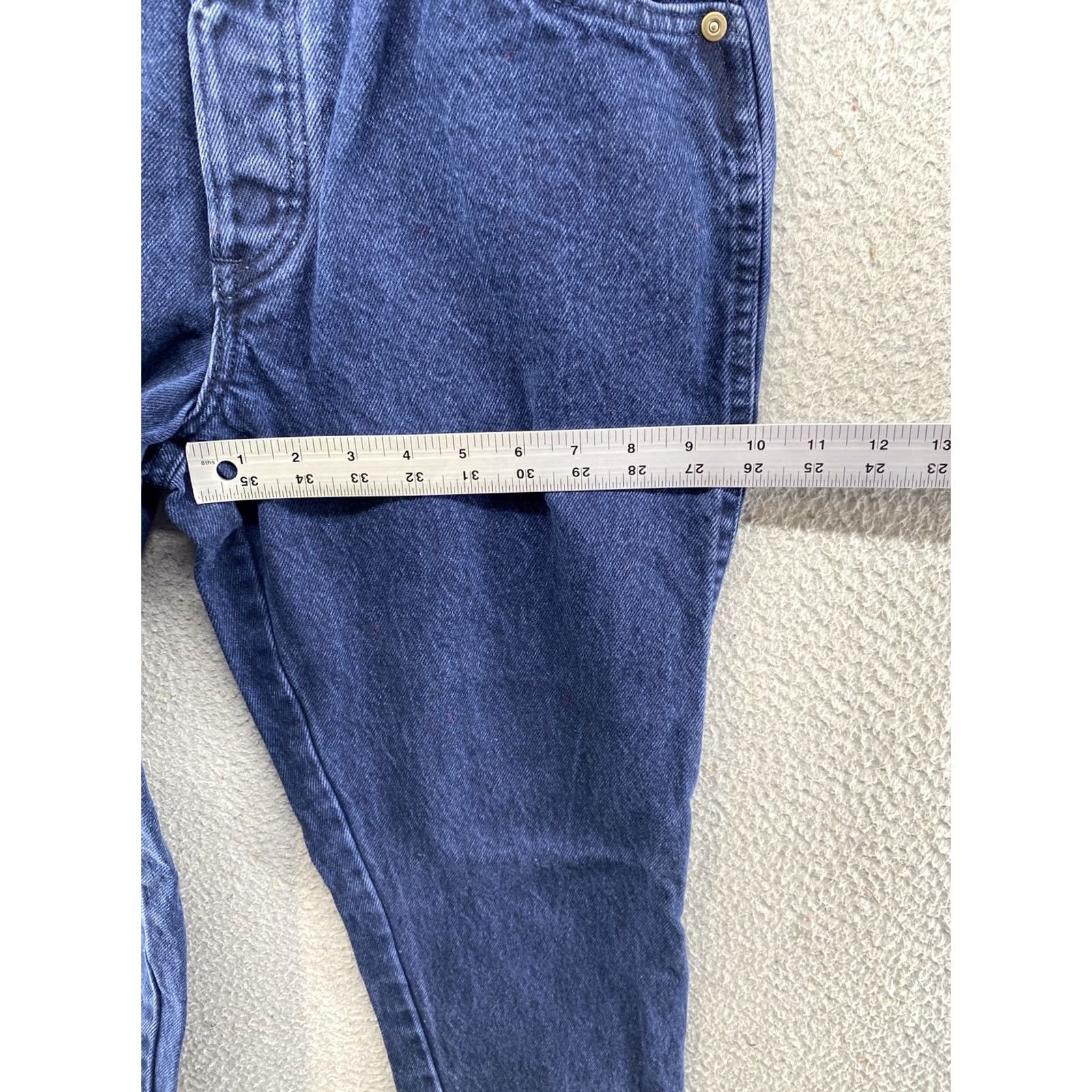 Vintage VINTAGE CHIC Jeans Women’s Button Fly Dark Wash High Rise 100% Cotton USA Made Size 9, 5-Pocket, Tapered Size 30" / US 8 / IT 44 - 7 Thumbnail