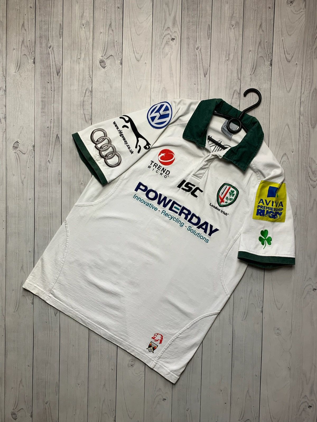 Vintage London Irish rugby jersey size L rare logo