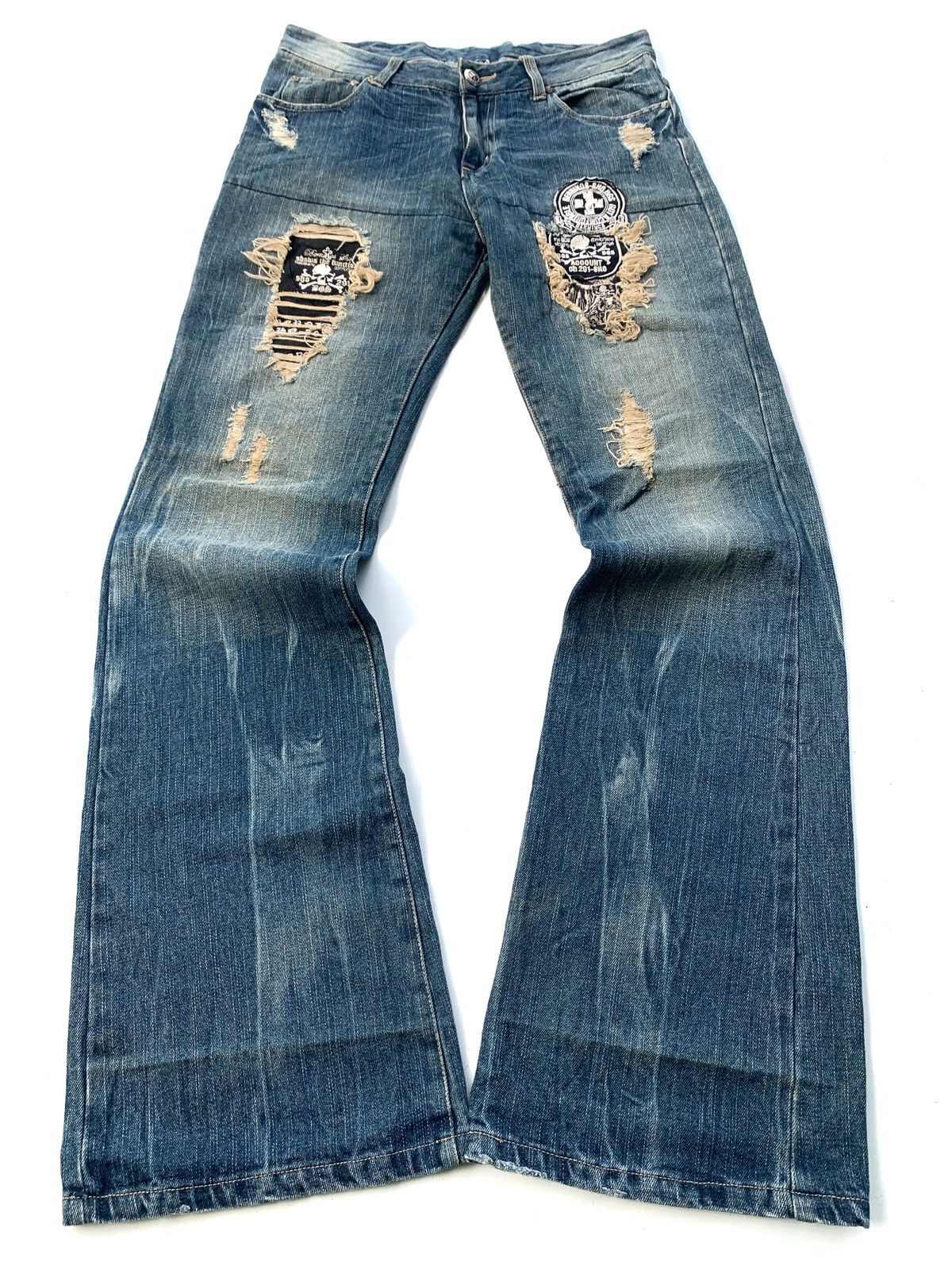 image of If Six Was Nine x Le Grande Bleu L G B 2000S Bernings Sho Statements Flared Pants in Denim (Size 31