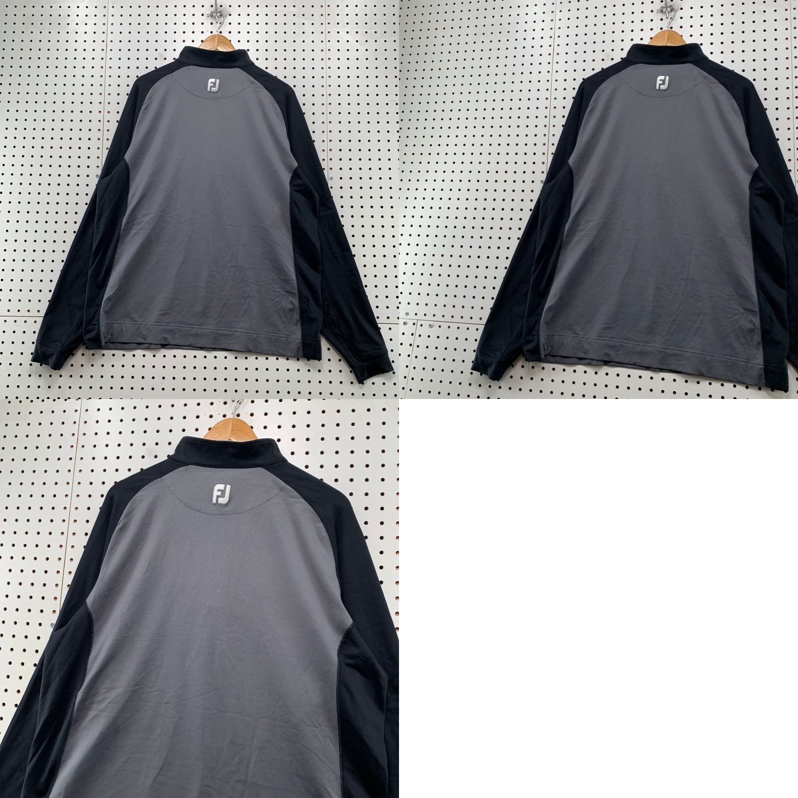 Footjoy FootJoy FJ 1/4 Quarter Zip Pullover Mens XL Gray Black Performance Pullover Size US XL / EU 56 / 4 - 9 Thumbnail