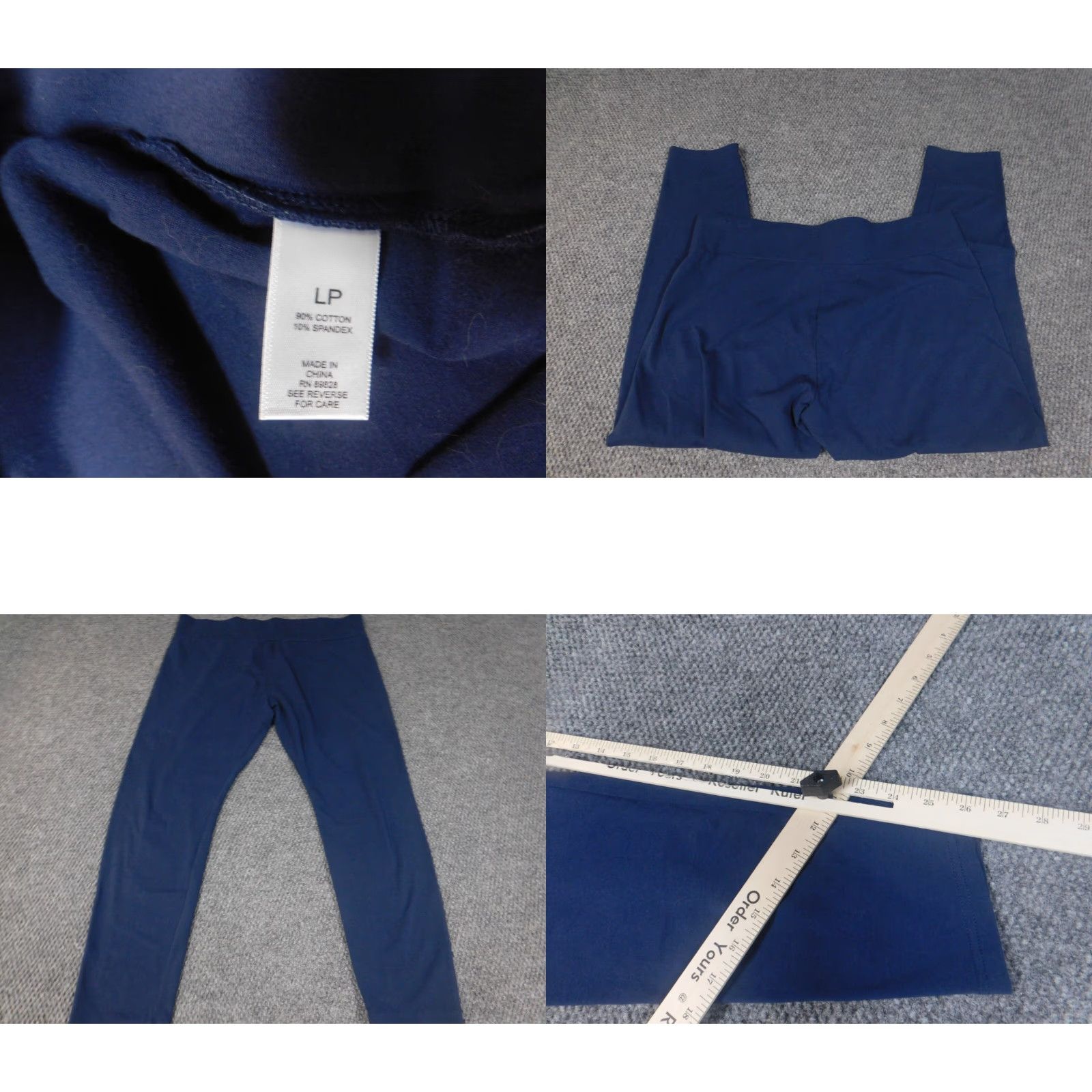 Vintage LOGO by Lori Goldstein Legging Leggings Petites Womens blue stretch 34 in PL Blue Ankle Inseam 26 in Stretch Logo Womens Size 24" / US 00 / IT 34 - 8 Thumbnail