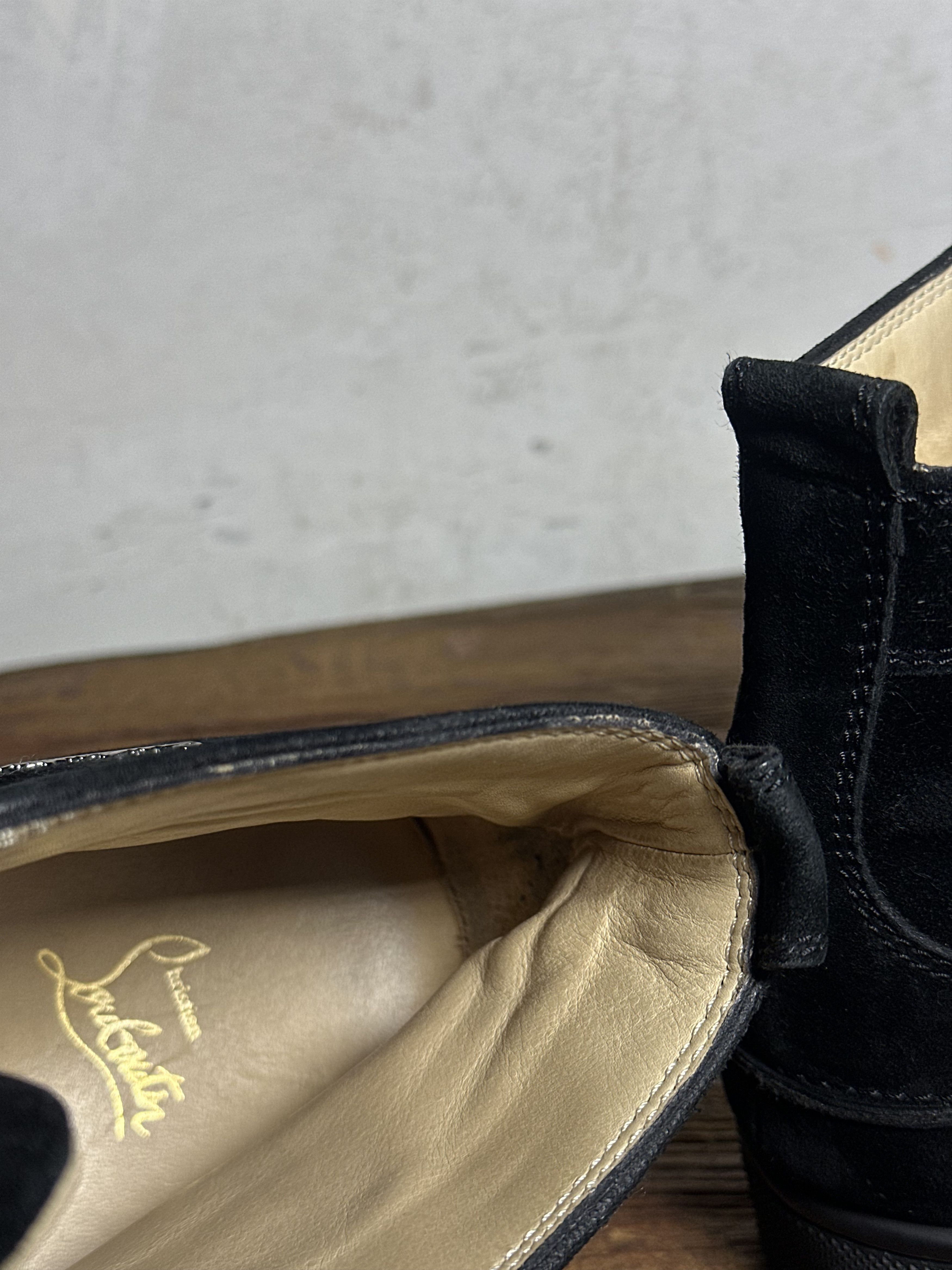 Christian Louboutin Christian Louboutin Louis Black Veau Suede High-Top Sneakers Size US 10.5 / EU 43-44 - 11 Thumbnail