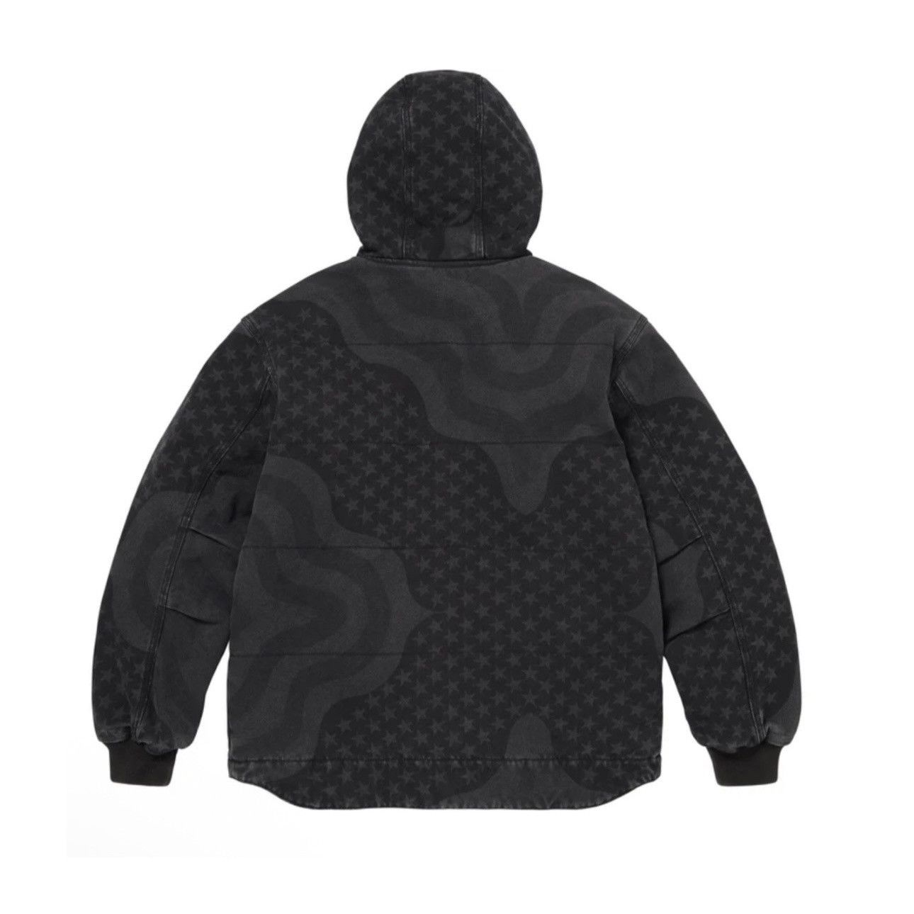 Supreme Supreme Flag Quilted Hooded Work Jacket Black XL Size US XL / EU 56 / 4 - 2 Thumbnail