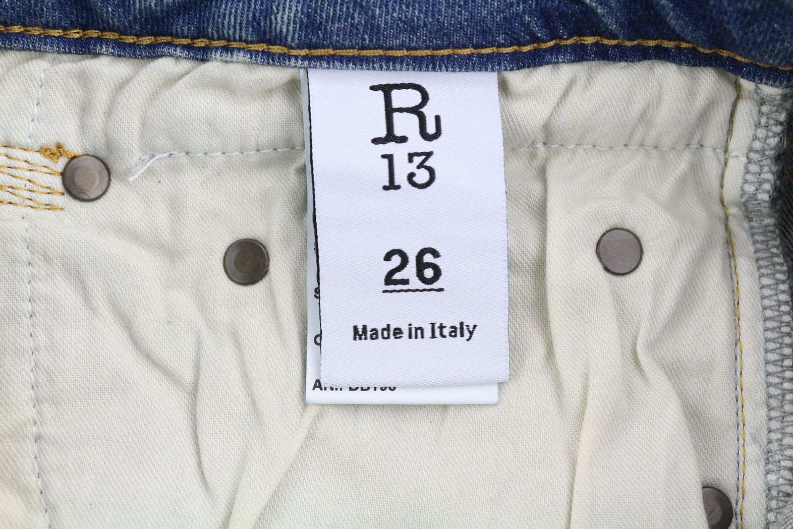 R13 BOY STRAIGHT 26 Ankle Cropped Washed Blue Kelly 84488 Size 26" / US 2 / IT 38 - 9 Thumbnail