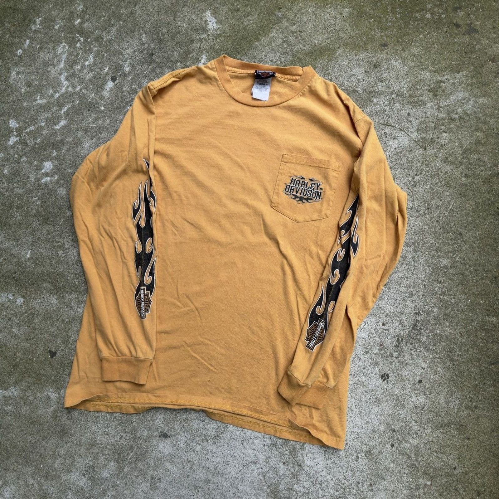 Harley Davidson Thrashed Faded Distressed Harley Shirt ERD Grunge Biker WCC Size US L / EU 52-54 / 3 - 3 Thumbnail