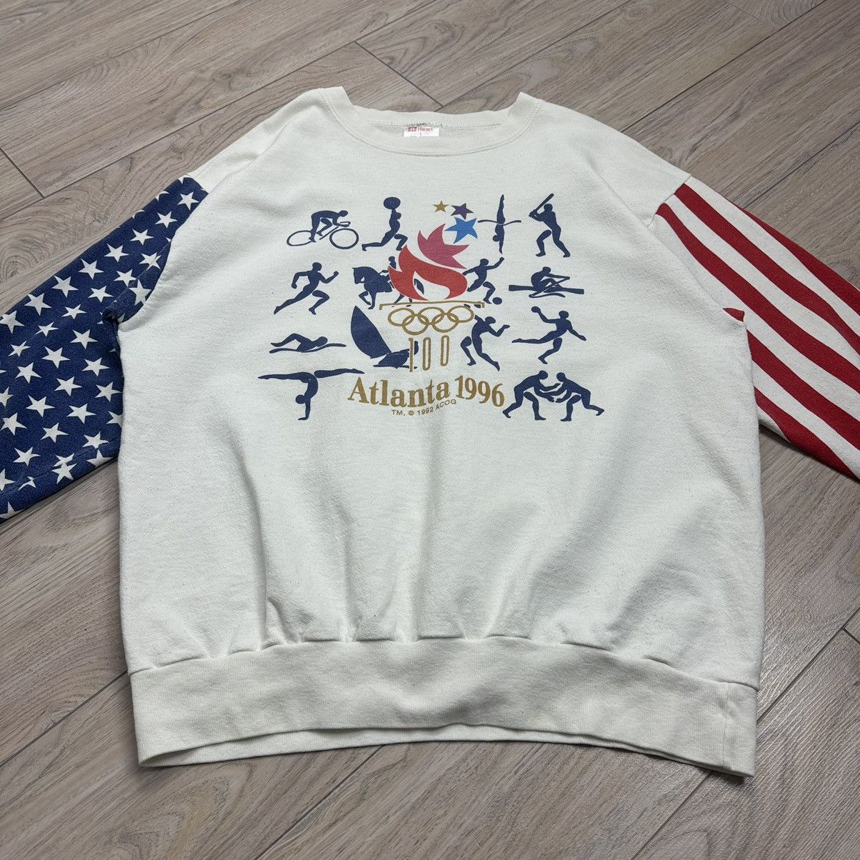 USA Olympics Vintage Atlanta Olympics 1996 USA Flag Crewneck Sweatshirt Size US L / EU 52-54 / 3 - 3 Thumbnail