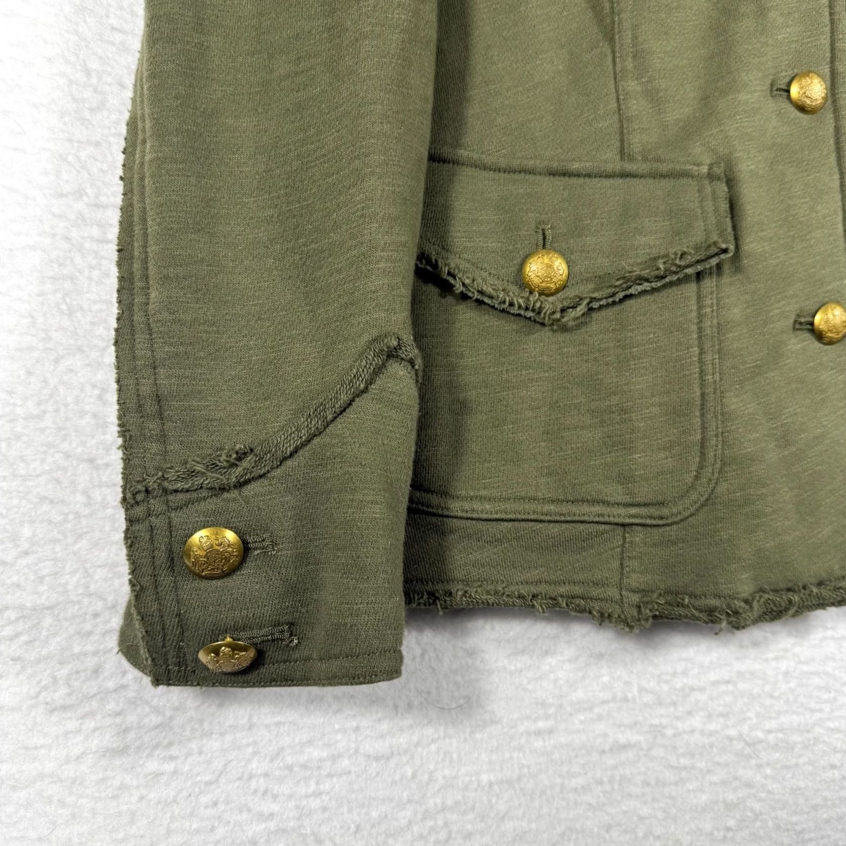 Ralph Lauren Ralph Lauren Womens Jacket Army Military Field Terry Utility Gold Buttons Green Pink? No Pattern Size M / US 6-8 / IT 42-44 - 2 Thumbnail
