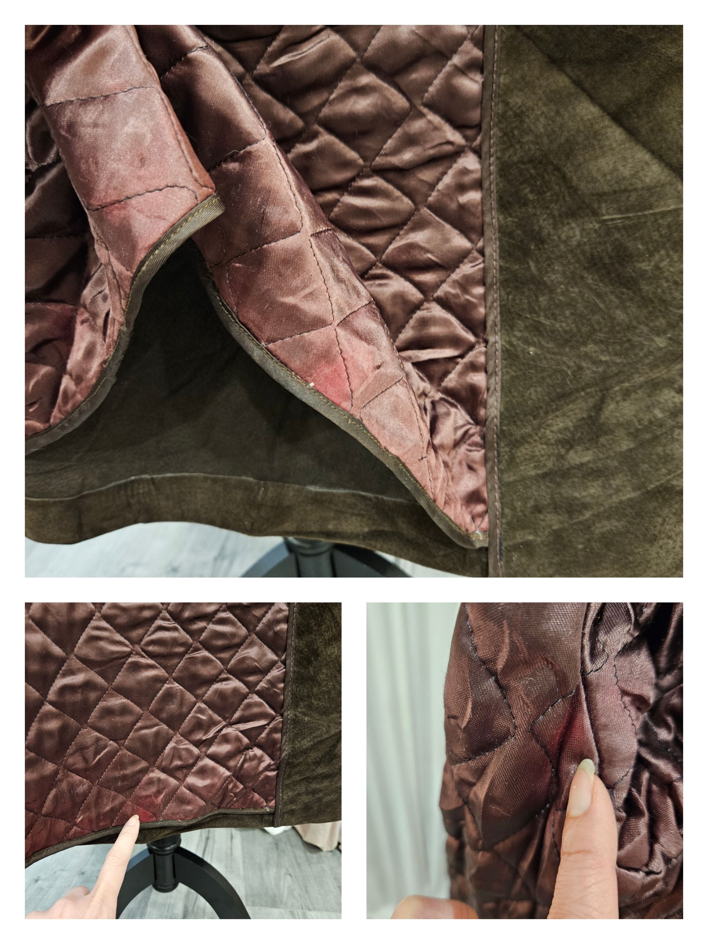 Vintage Vintage Suede Leather Fit-Flare Boho Princess Real Fur Coat Size M / US 6-8 / IT 42-44 - 10 Thumbnail