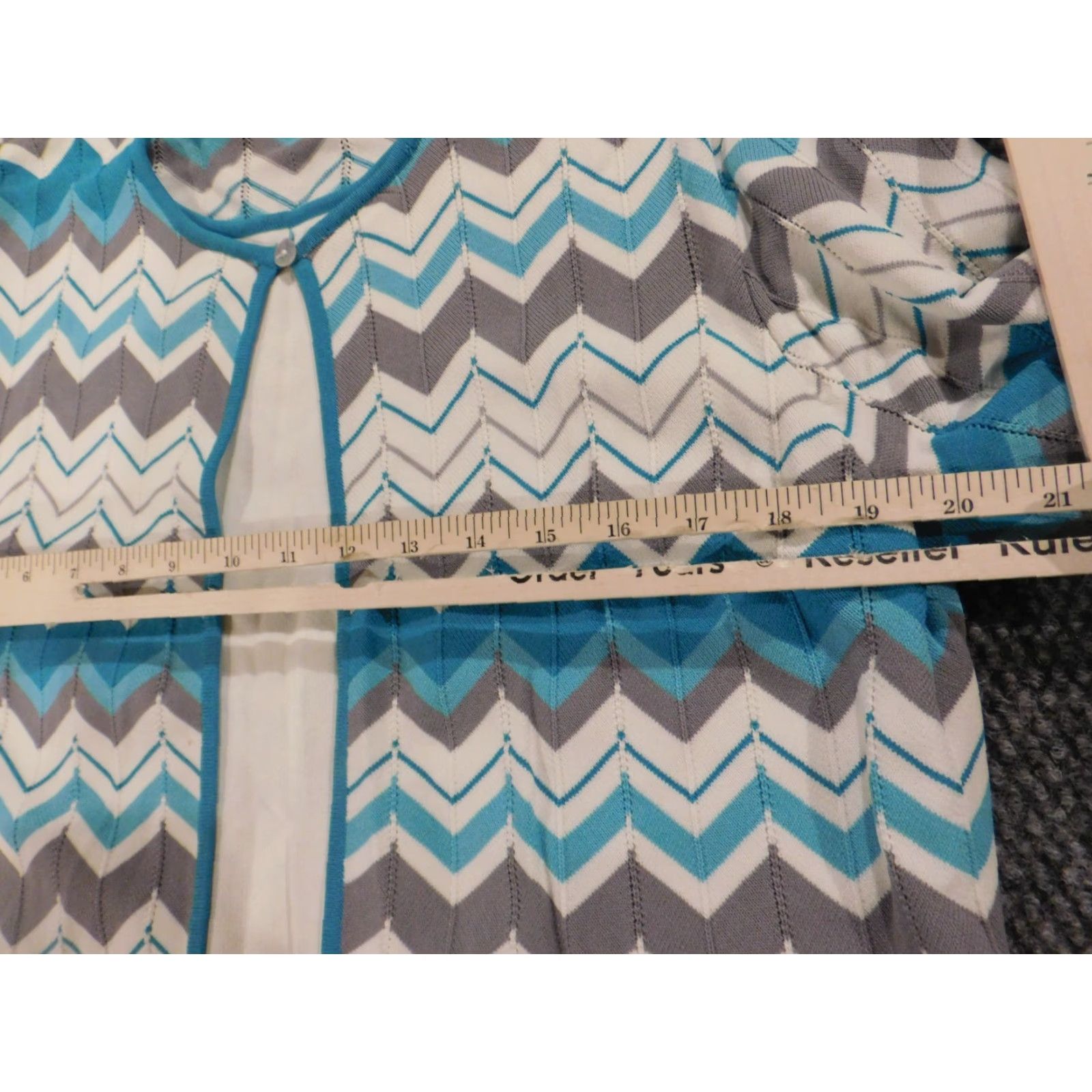 Vintage Alfred Dunner Sweater Ladies L Blue Striped Pullover Crew Neck Knitted Cotton Polyester Casual Regular Modern 90s? Size L / US 10 / IT 46 - 6 Thumbnail