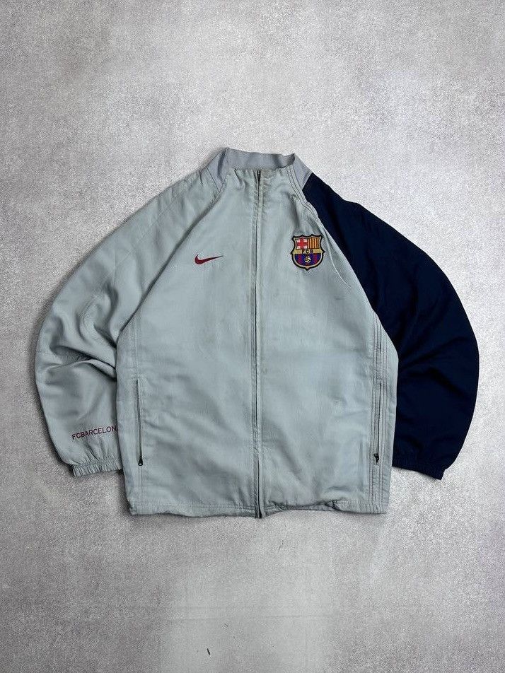 Vintage 90s Nike FC Barcelona Windbreaker Jacket Travis Y2K