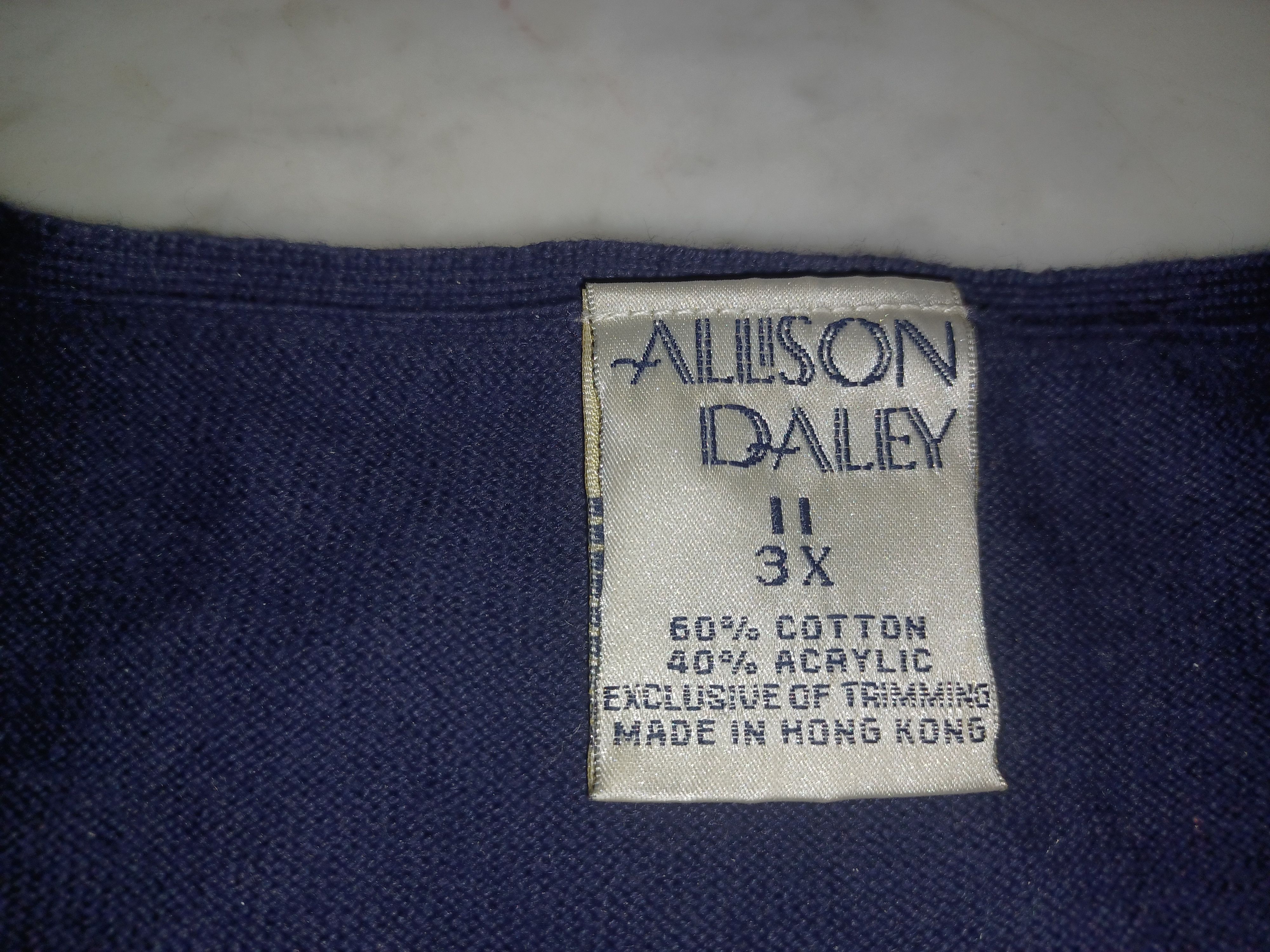 Other Allison Daley Women's Pull-Over Top 3X Dark Navy Blue Size 3XL / US 20-22 - 2 Thumbnail