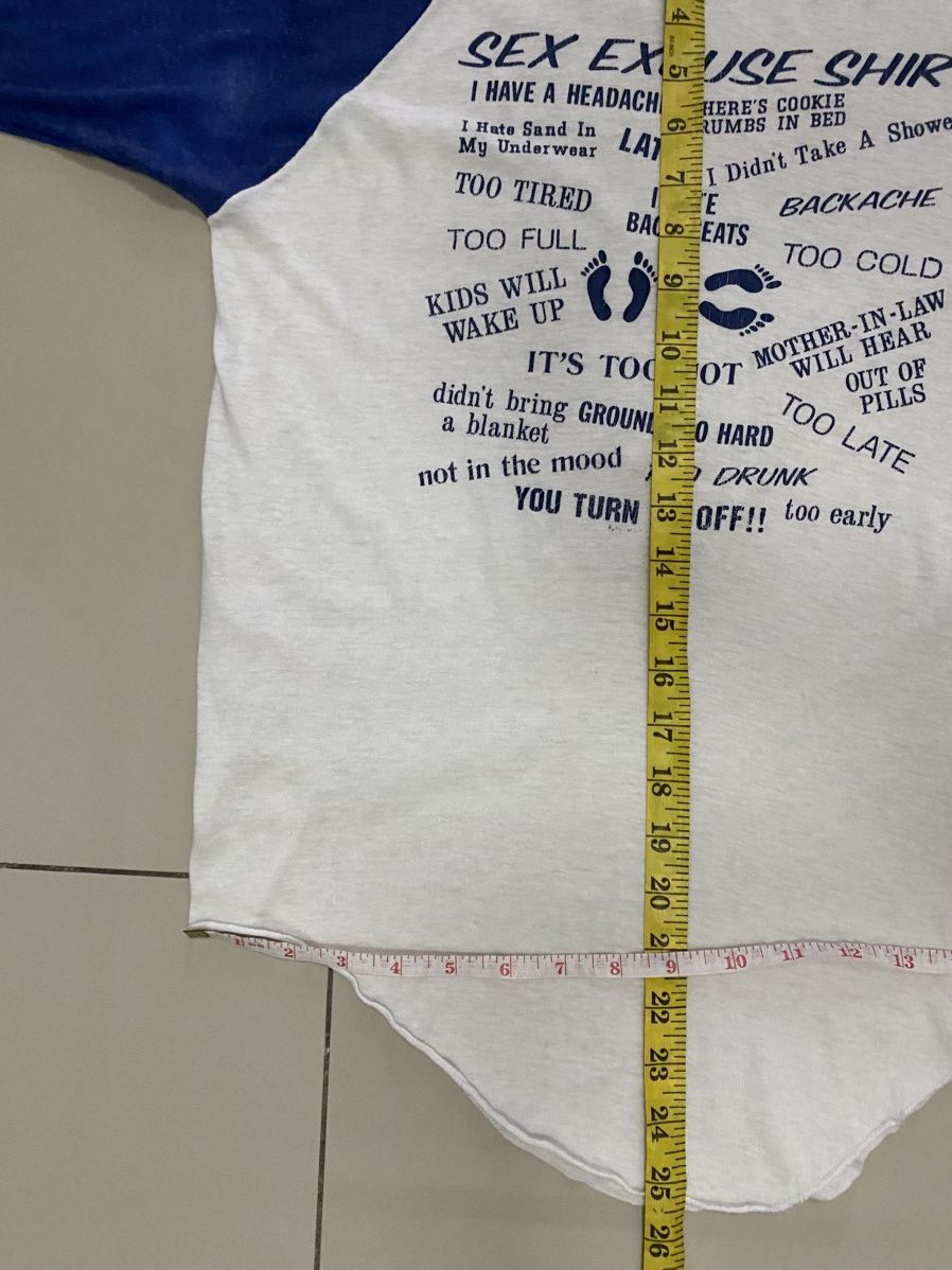 Vintage Vintage 80s SexTips Raglanshirt Size US L / EU 52-54 / 3 - 13 Thumbnail