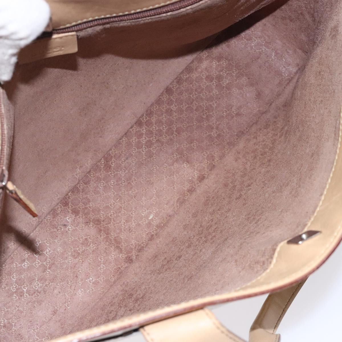 Gucci GUCCI Tote Bag Leather Beige Silver 002 002 Size ONE SIZE - 16 Thumbnail