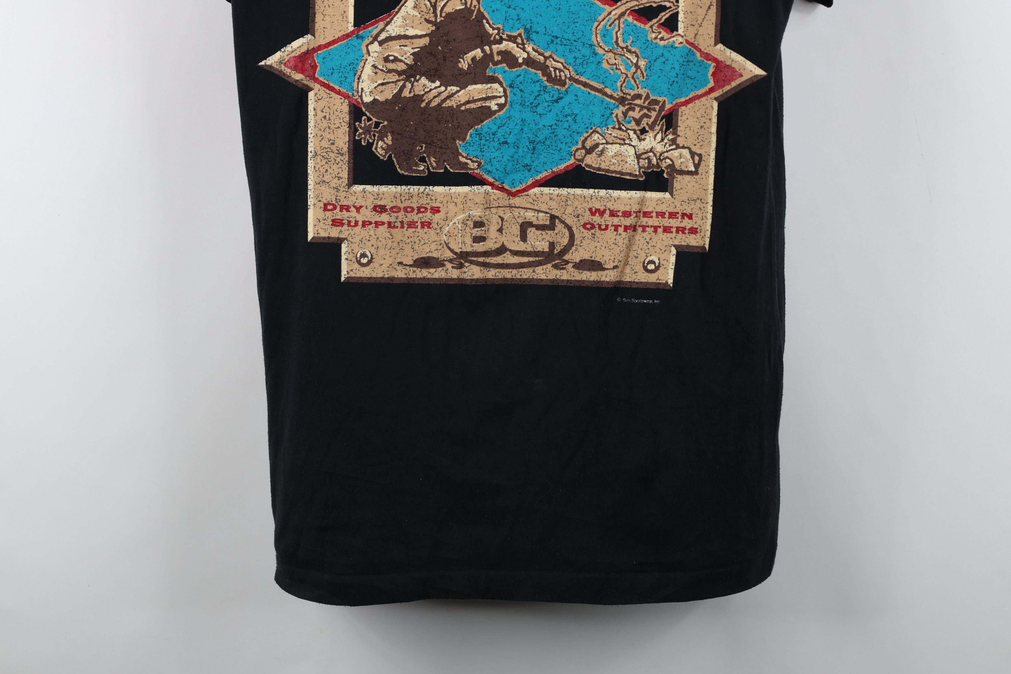 Vintage Vintage 90s Bitter Creek Western Cowboy T-Shirt Black USA Size US M / EU 48-50 / 2 - 3 Thumbnail