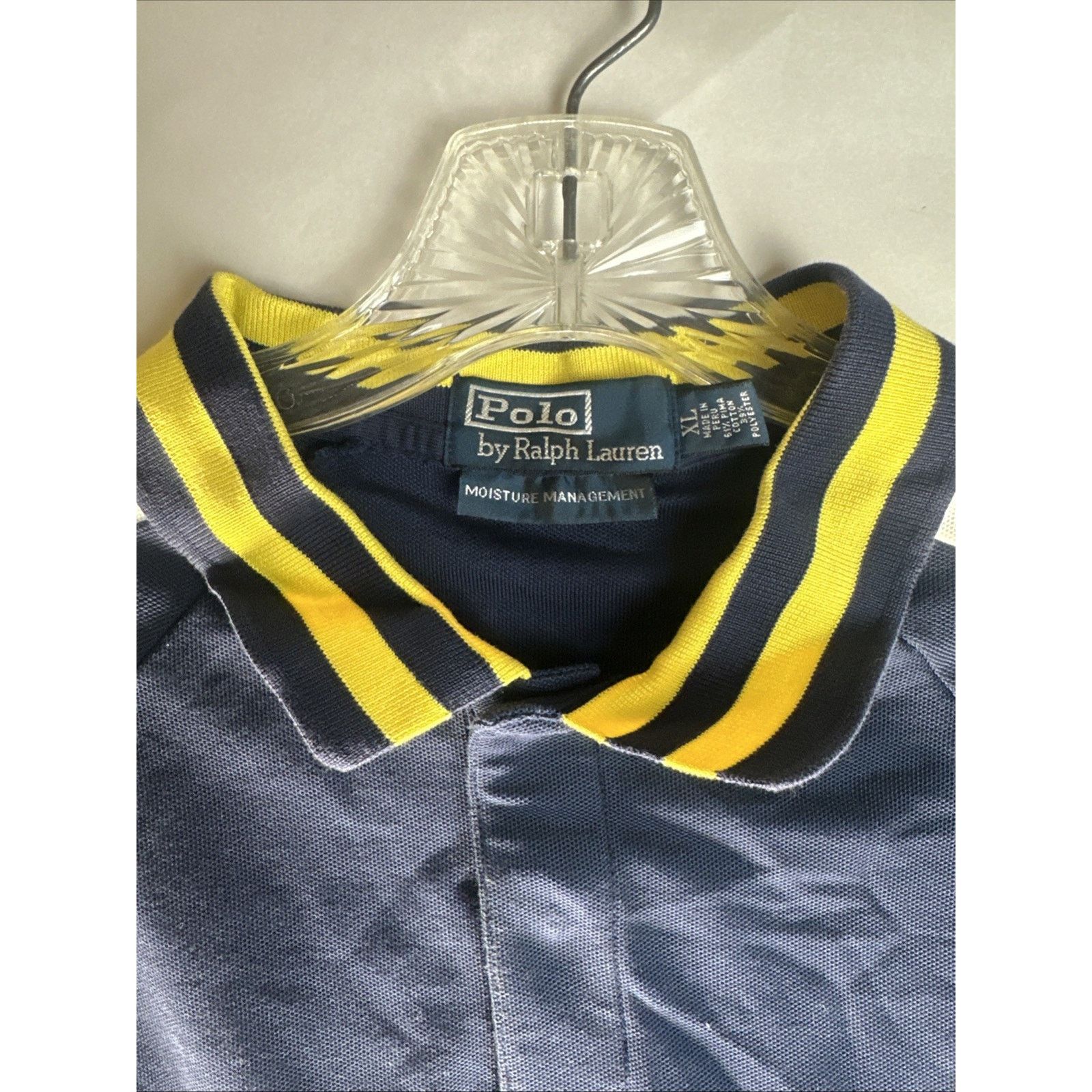 Polo Ralph Lauren Polo Ralph Lauren Polo Shirt Mens XL Blue Yellow Big Pony Size US XL / EU 56 / 4 - 7 Thumbnail