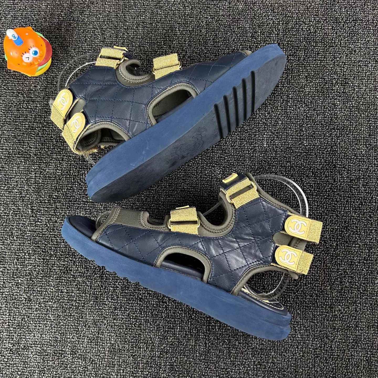Chanel Chanel Blue Color-Blocked Athletic Sandal 36 Size US 5.5 / IT 35.5 - 3 Thumbnail