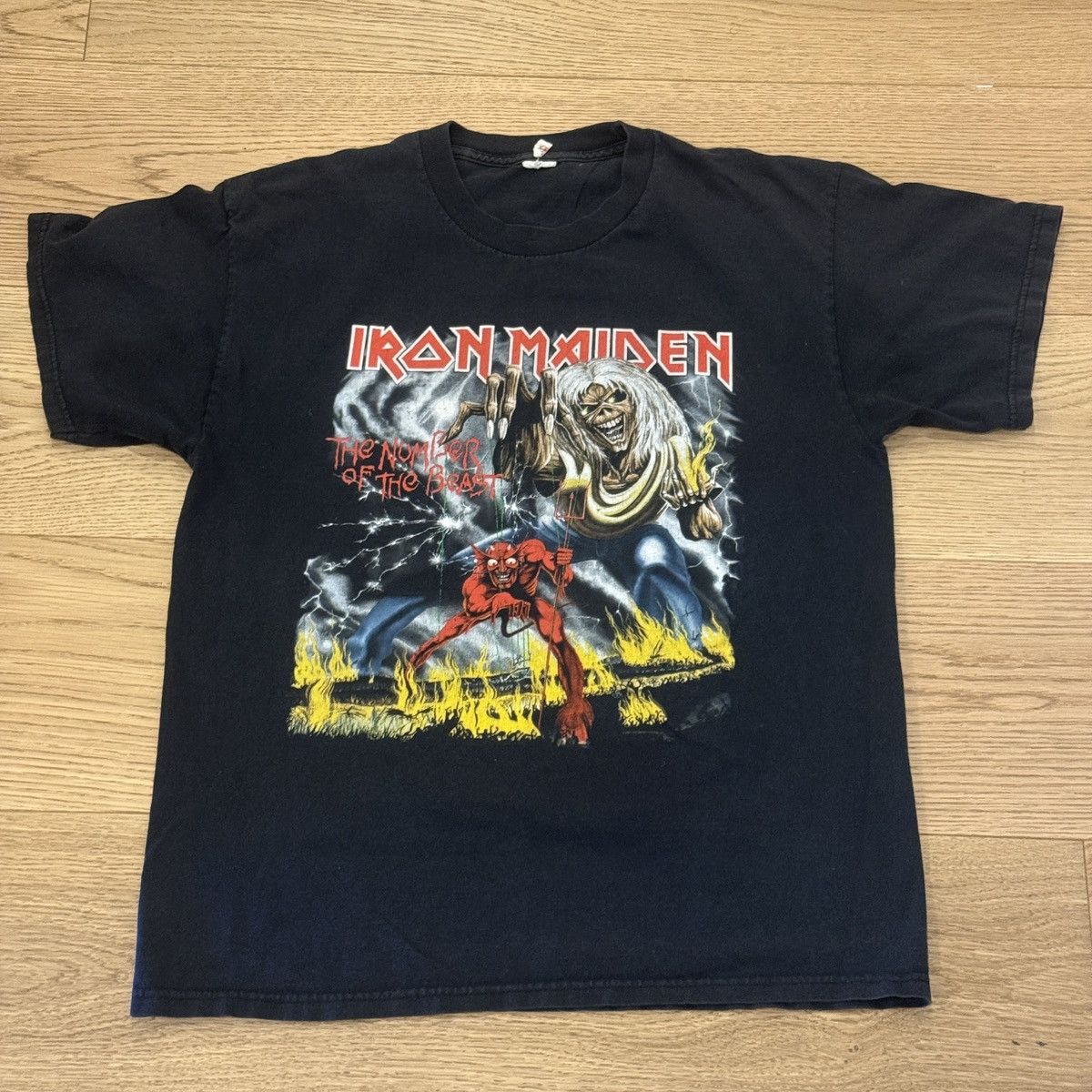 Vintage Black Vintage Iron Maiden Band Tee Size US S / EU 44-46 / 1 - 1 Thumbnail