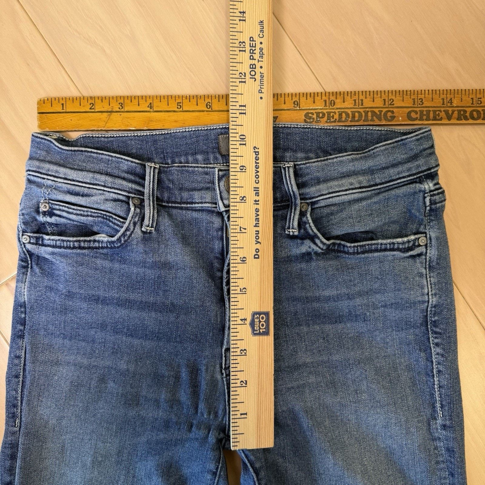 MOTHER Mother Rascal Ankle Chew Jeans Women's 27 Blue Medium Wash Size 27" / US 4 / IT 40 - 7 Thumbnail