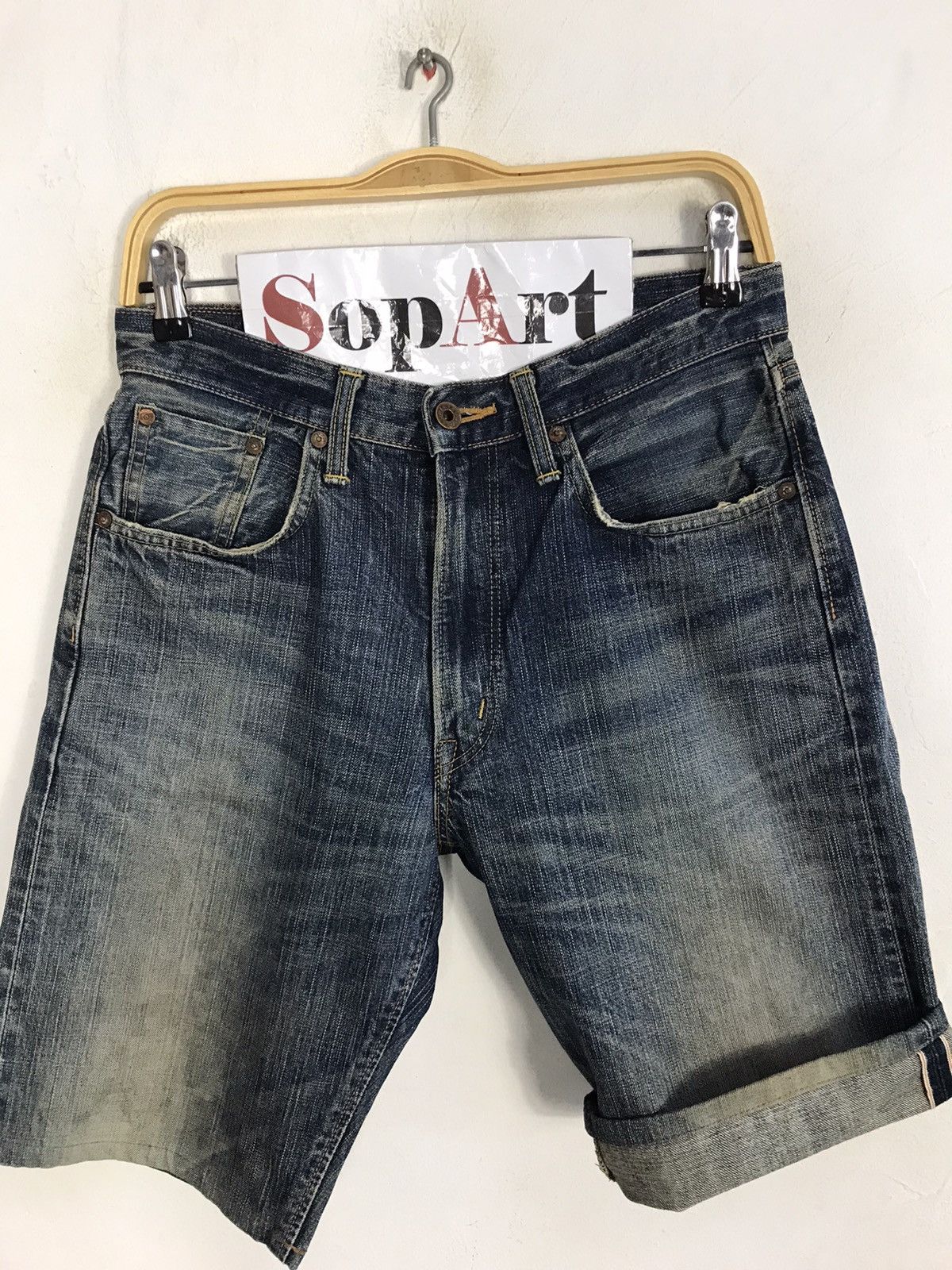 Edwin × Japanese Brand × Vintage Vintage Edwin 505Z Selvedge Short Pants Jeans Size US 29 - 3 Thumbnail