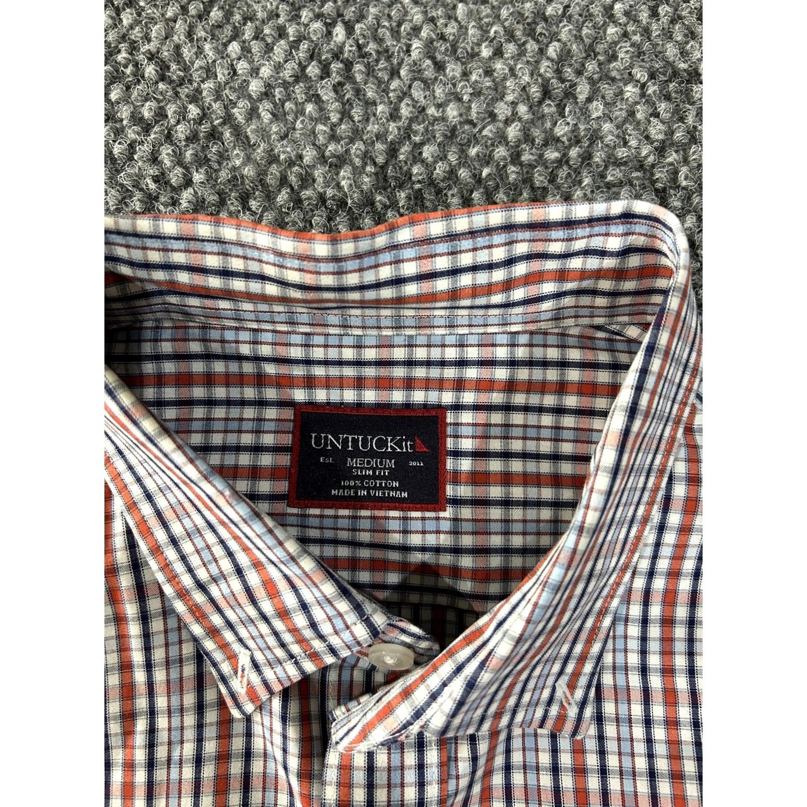UNTUCKit UNTUCKit Shirt Mens Medium Multicolor Check Slim Fit Long Sleeve Button Front Size US M / EU 48-50 / 2 - 3 Thumbnail