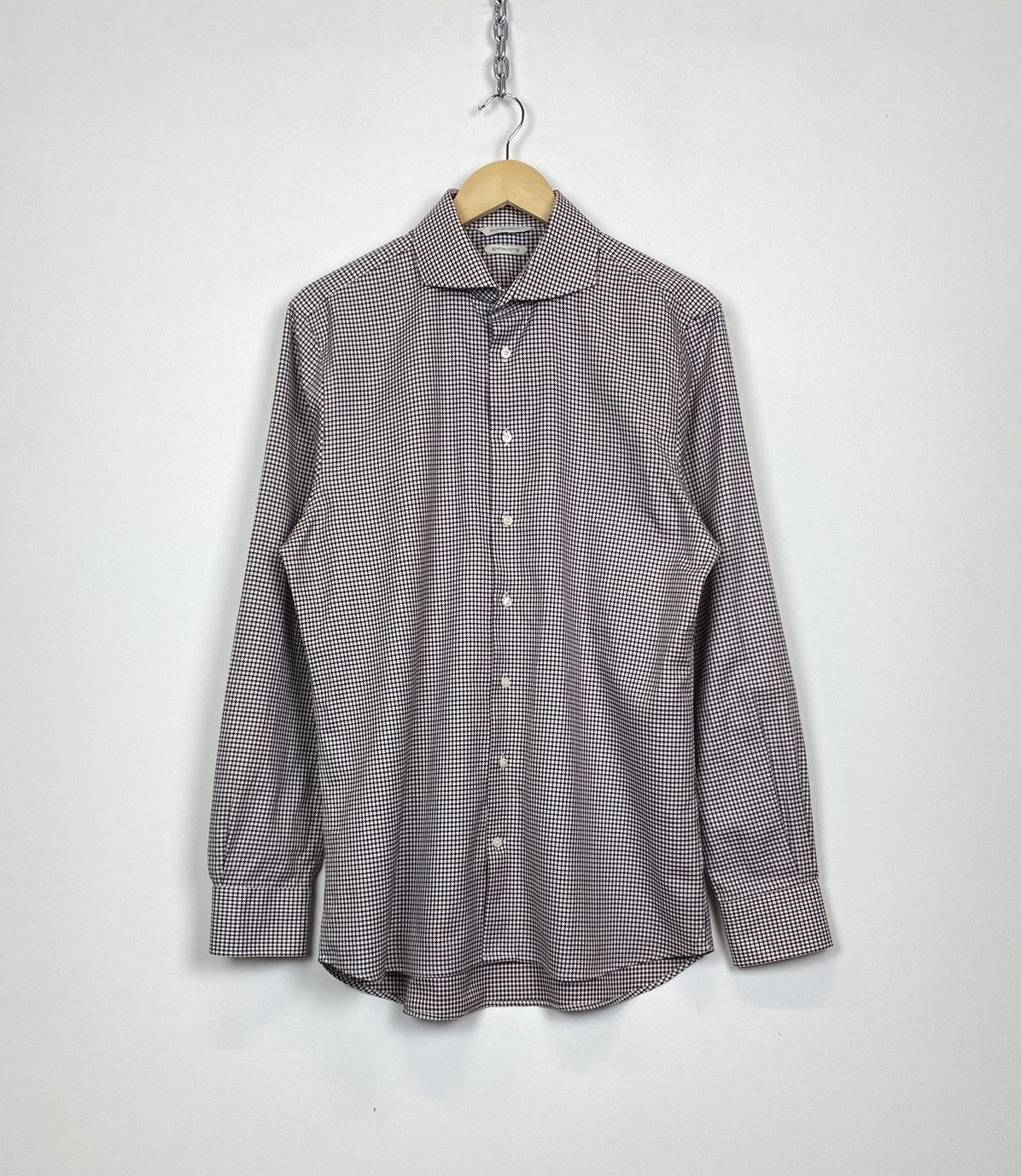 Suitsupply Suitsupply Egyptian Cotton Formal Plaid Shirt Size 41 - 16 Size US M / EU 48-50 / 2 - 1 Thumbnail