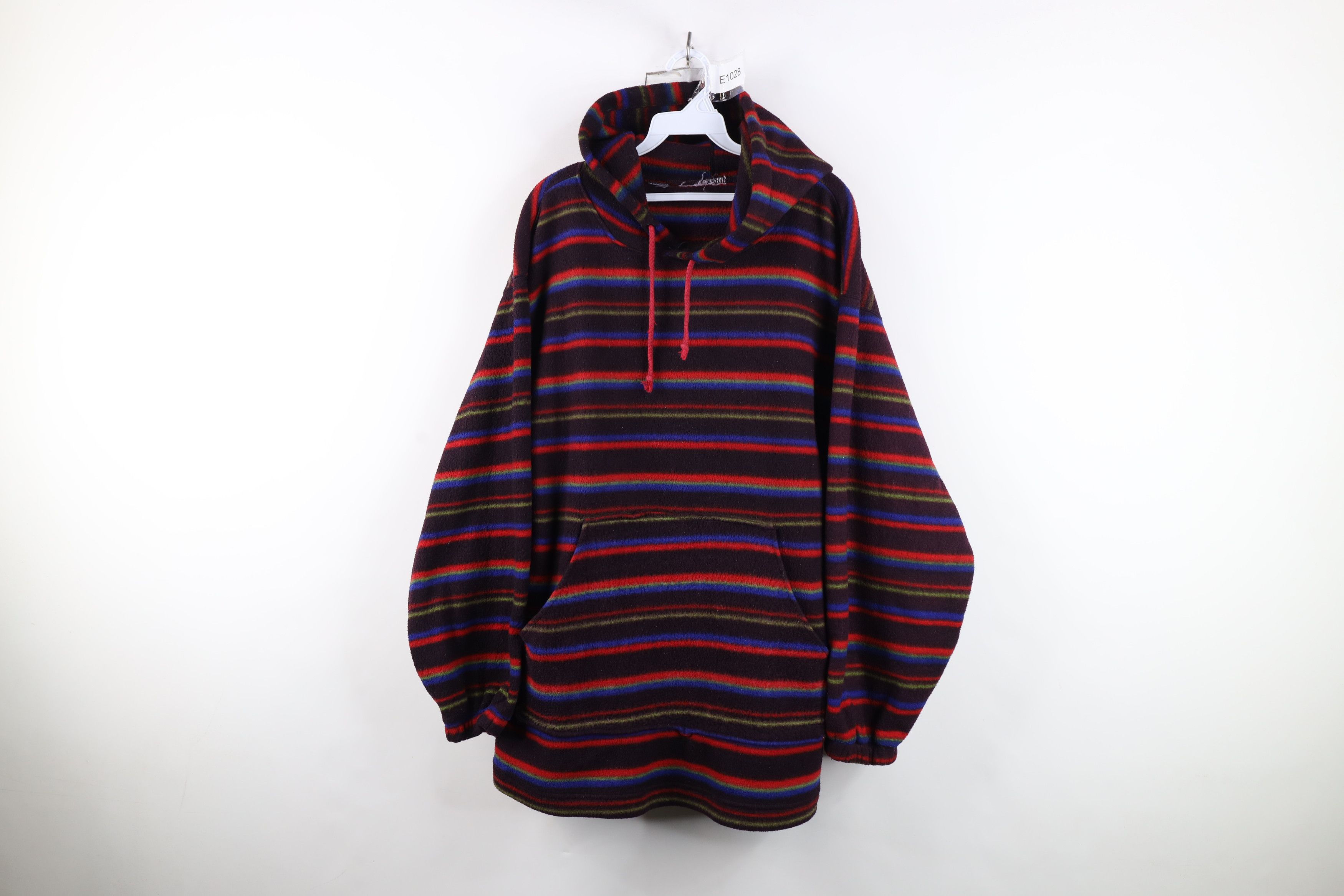 Vintage Vintage 90s Streetwear Baggy Fit Fleece Hoodie Sweatshirt Size US XL / EU 56 / 4 - 1 Thumbnail